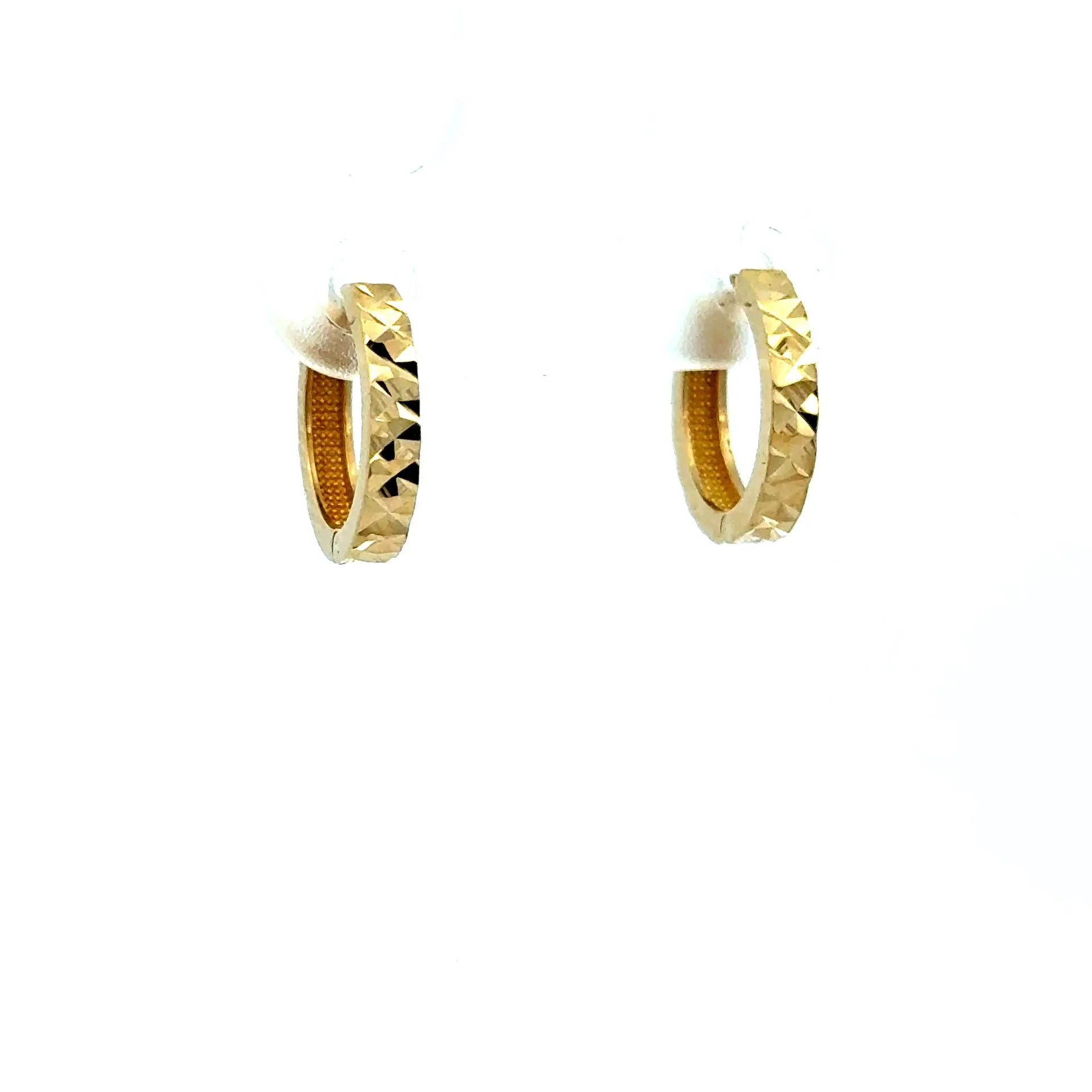 Earrings Stylish Hoops 12 2mm 10K - Image 7