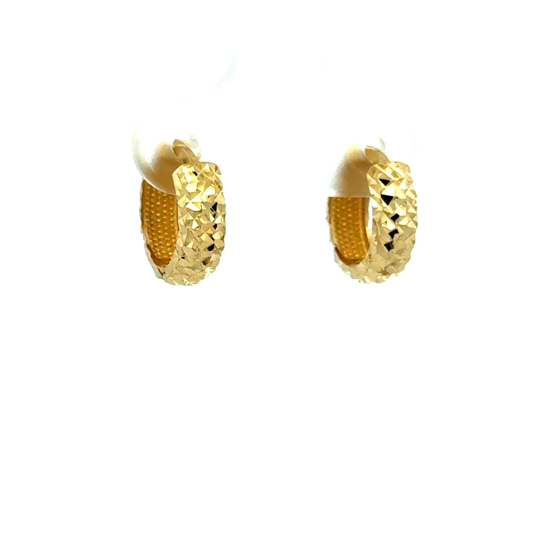 Earrings Stylish Hoops 12 4mm 10K - Image 3
