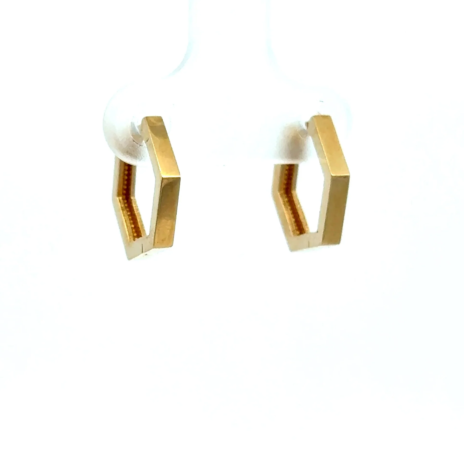 Earrings Stylish Hoops 12.5 2mm 10K - Image 3