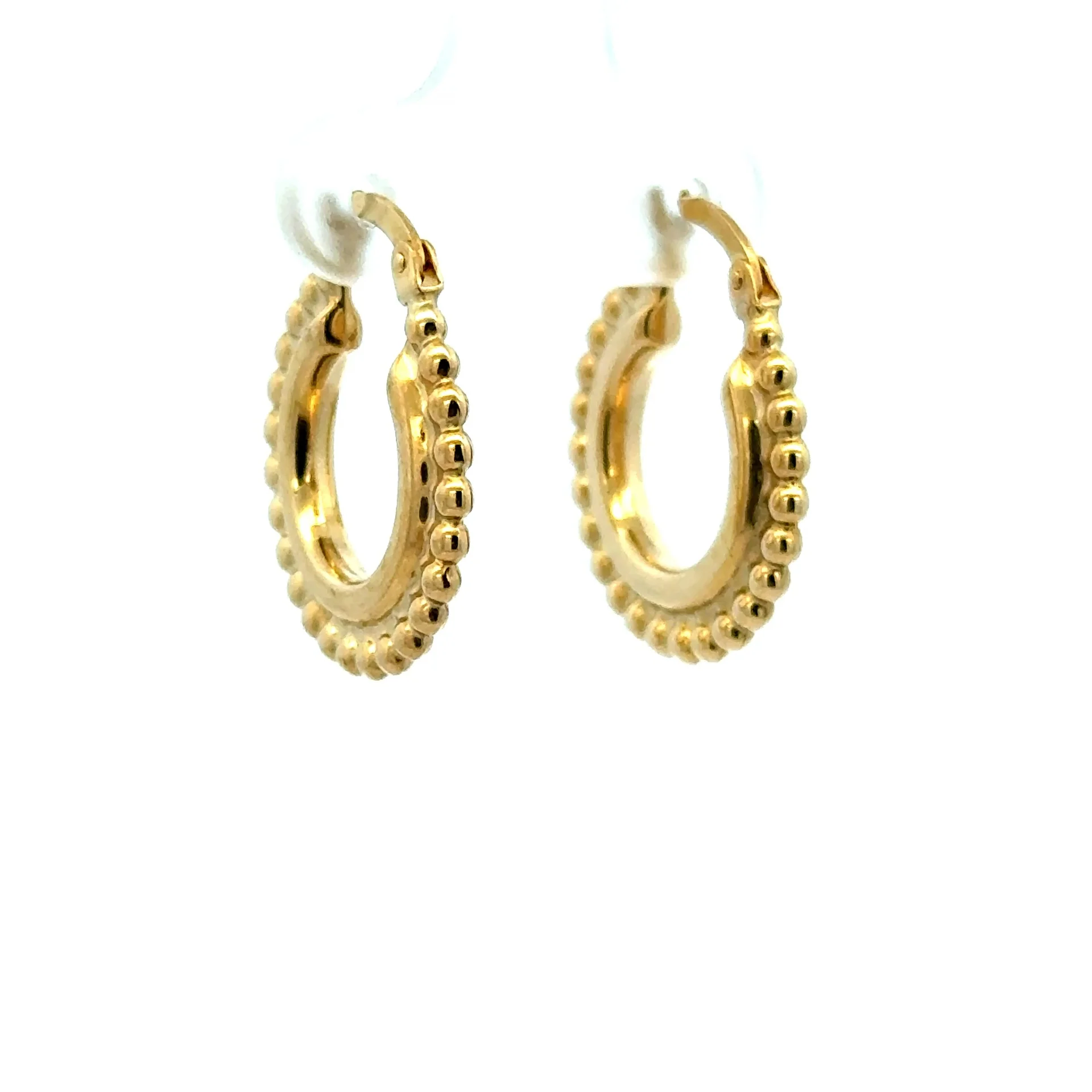 Earrings Stylish Hoops 12.5 2mm 10K - Image 5