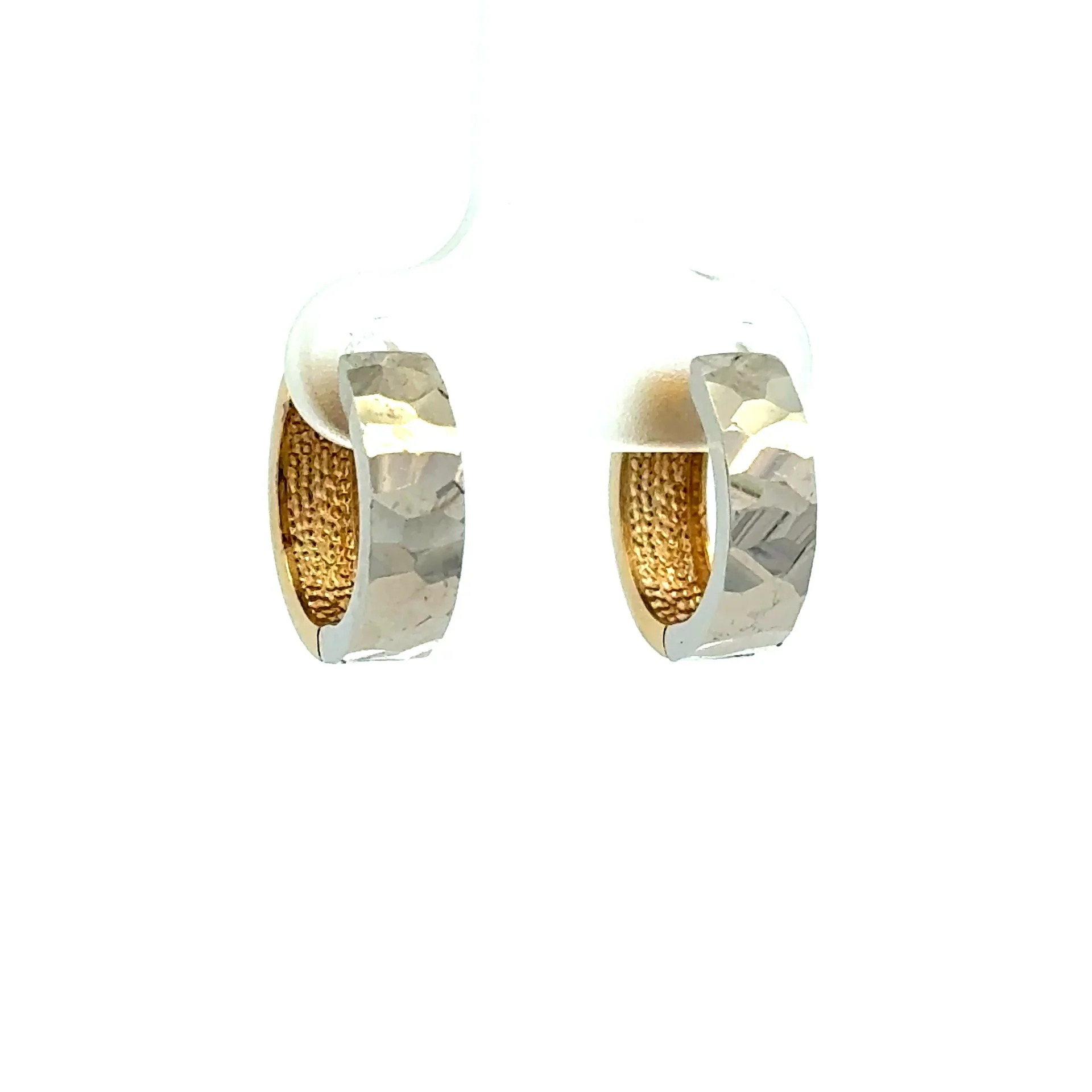 Earrings Stylish Hoops 12.5 3.5mm 10K - Image 2