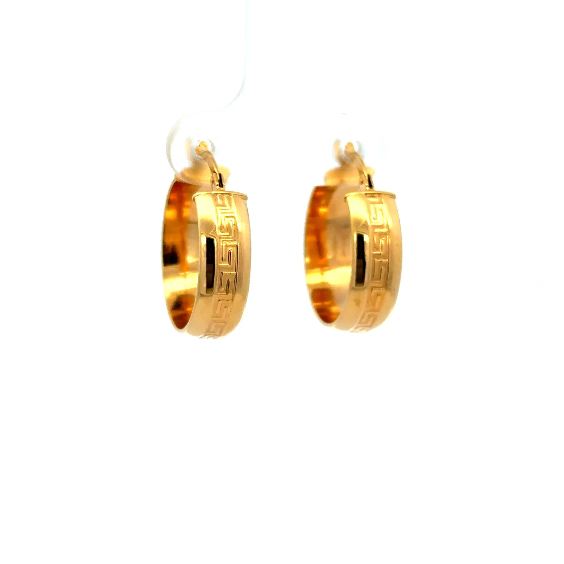 Earrings Textured Hoops 20.5 6mm 10K