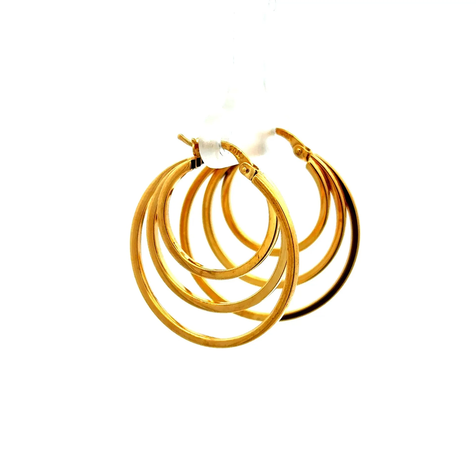 Earrings Twisted Double Hoops 29.5 4.5mm 10K - Image 5