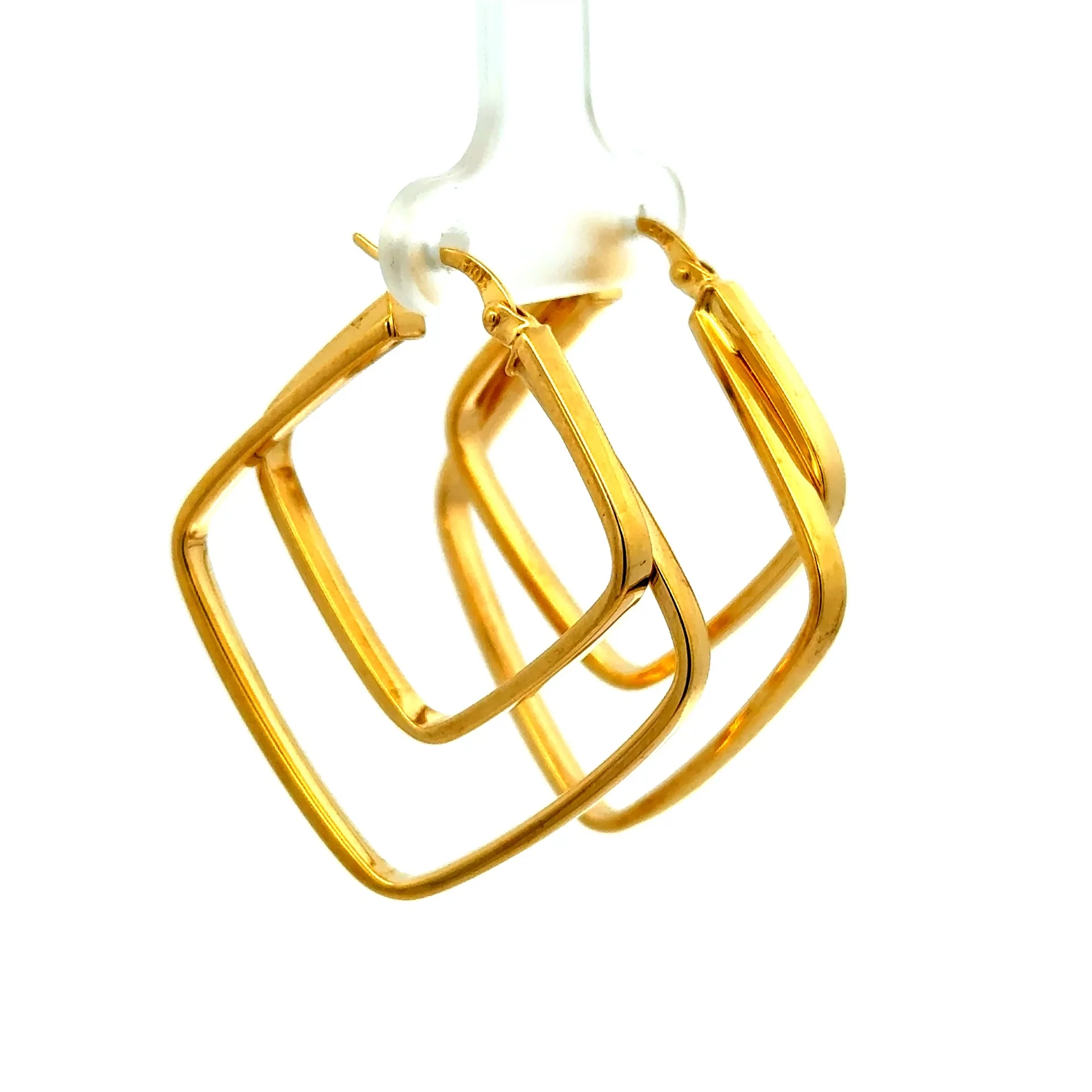 Earrings Twisted Double Hoops 38.5 5mm 10K - Image 2