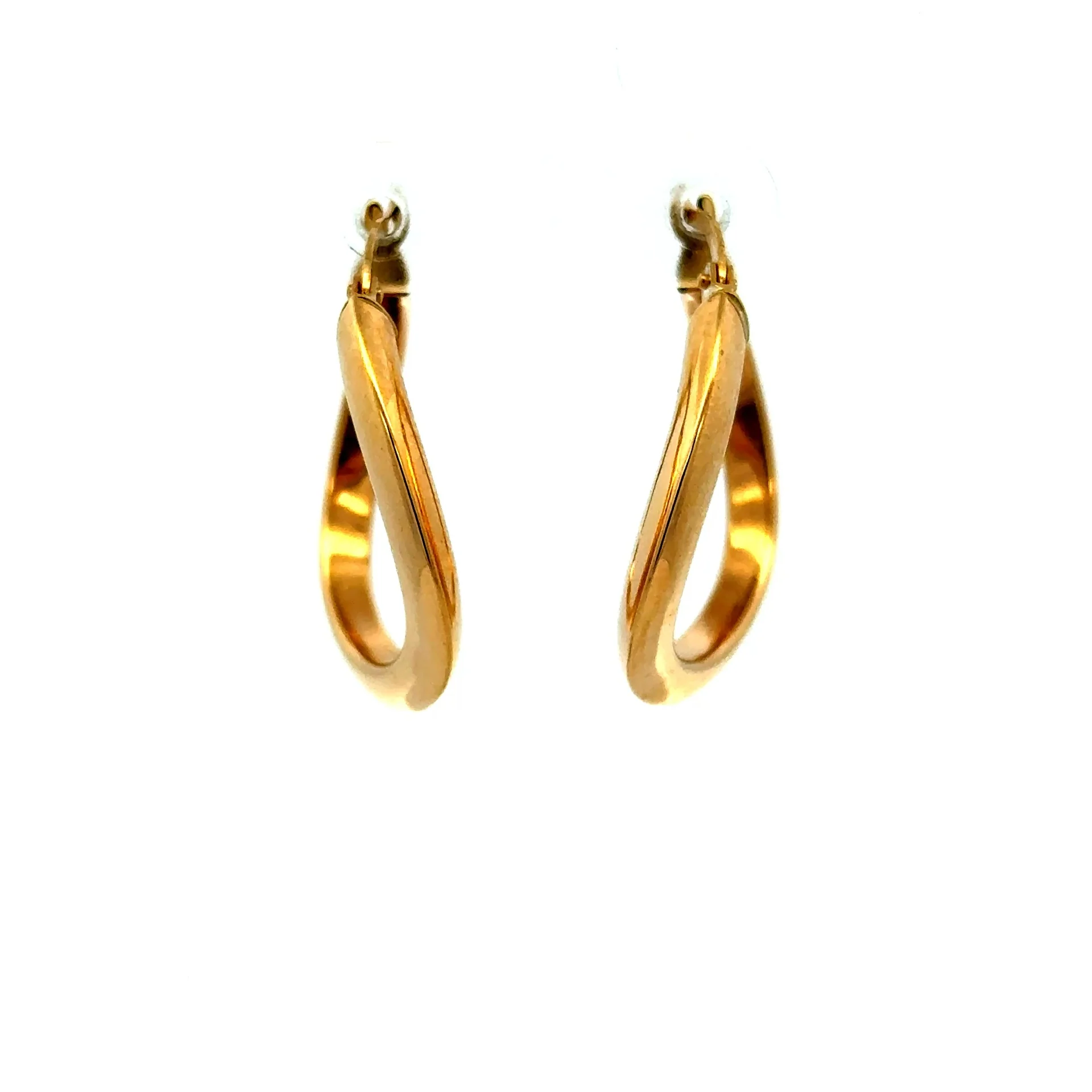 Earrings Twisted Hoops 19 3mm 10K - Image 4