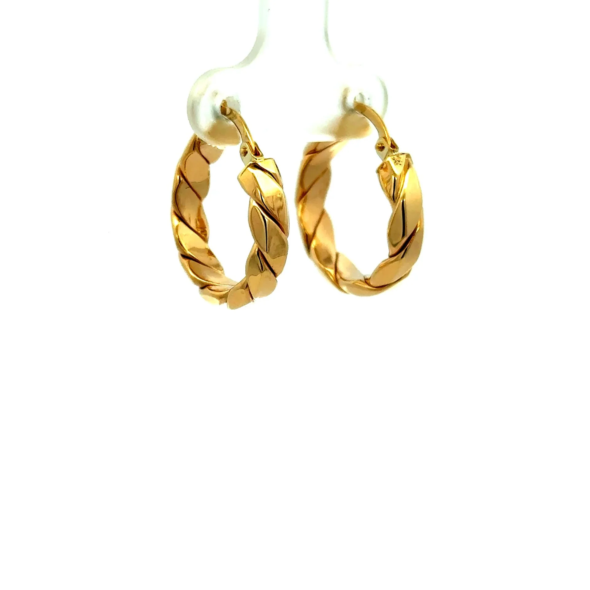 Earrings Twisted Hoops 21 4.5mm 10K - Image 3