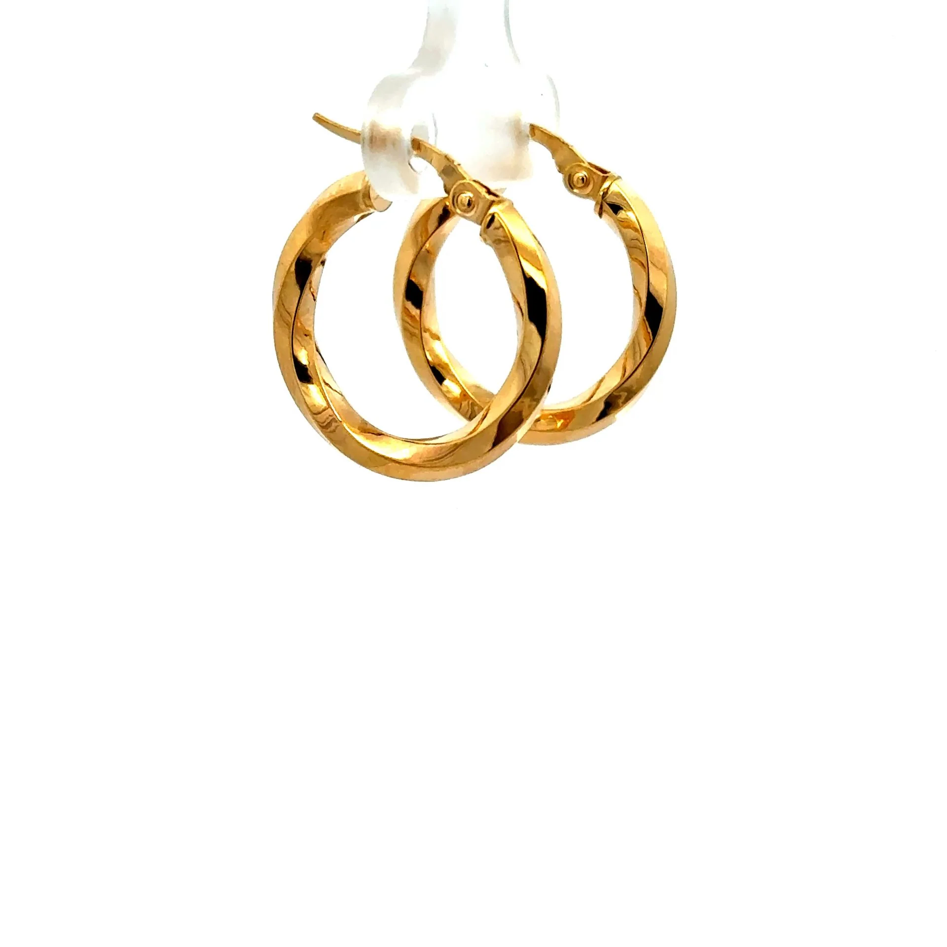 Earrings Twisted Hoops 21.5 3mm 10K - Image 3