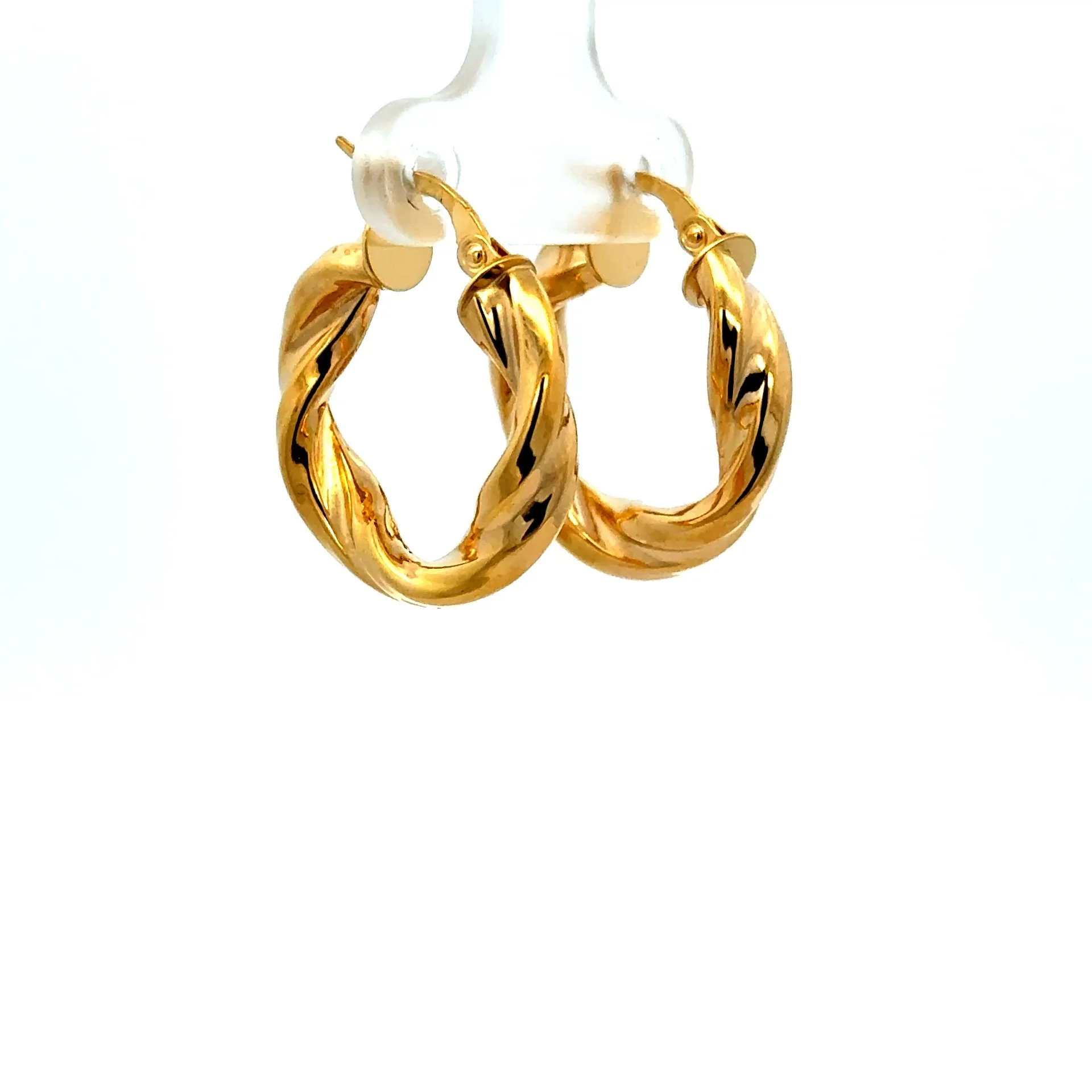 Earrings Twisted Hoops 21 5mm 10K - Image 2