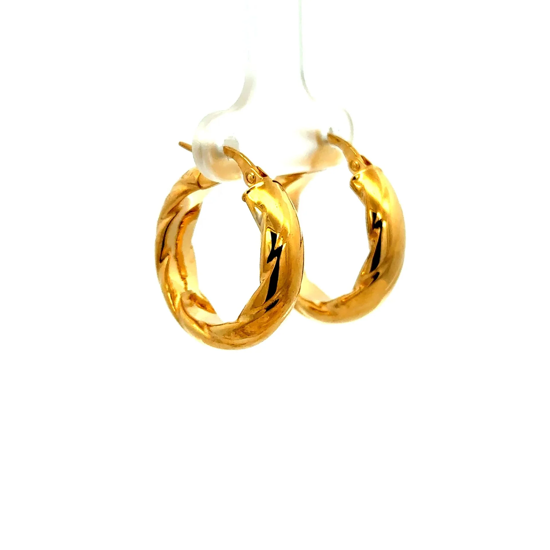 Earrings Twisted Hoops 23 5.5mm 10K - Image 3