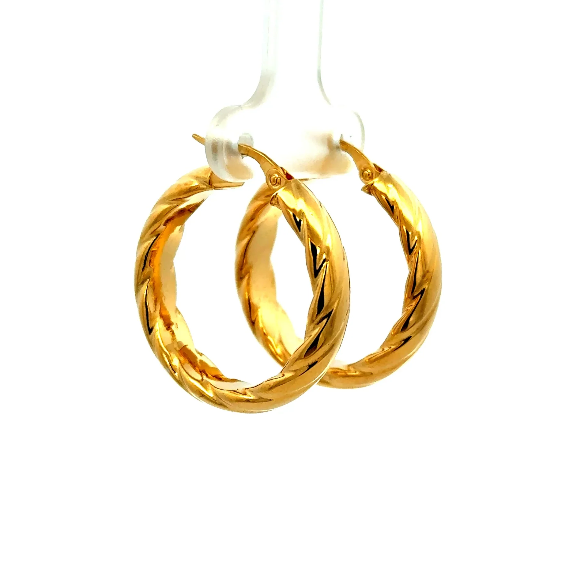 Earrings Twisted Hoops 28 5.5mm 10K - Image 3