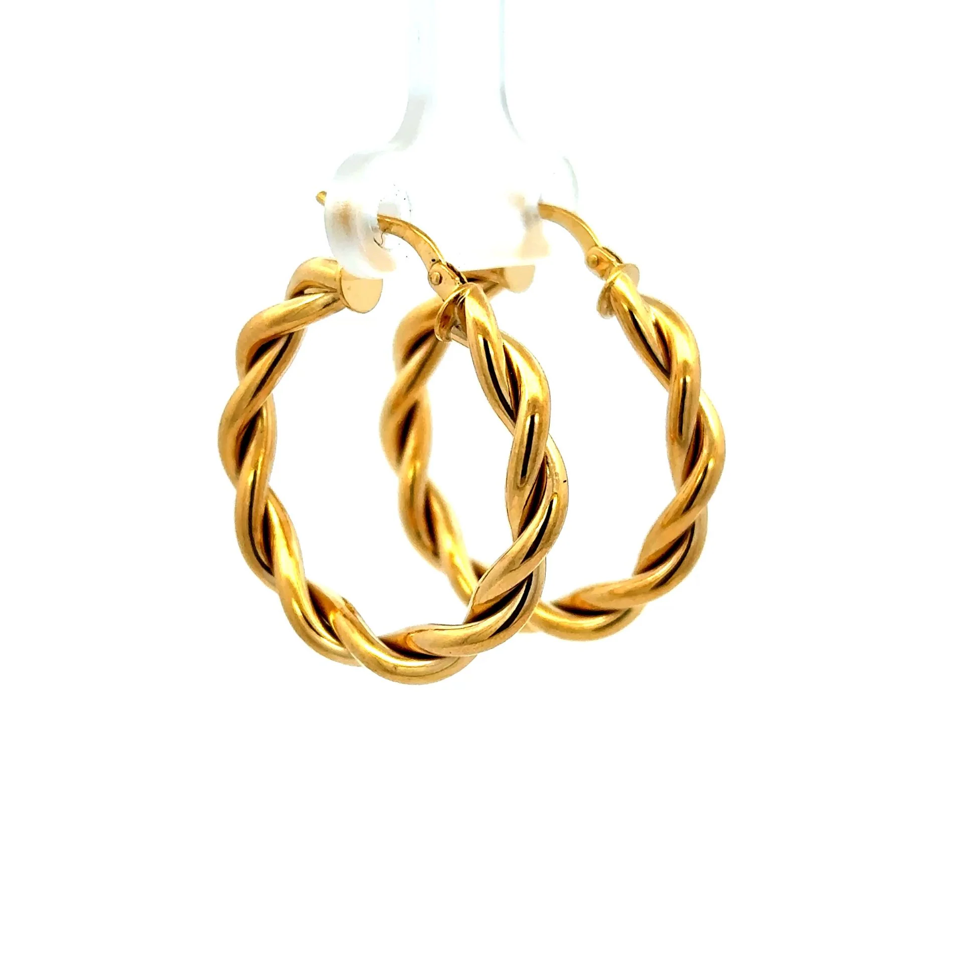 Earrings Twisted Hoops 29 4mm 10K - Image 5