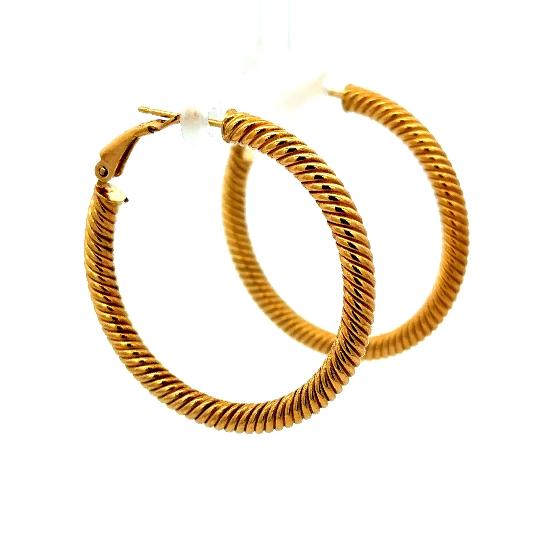 Earrings Twisted Hoops 30 4mm 10K - Image 2