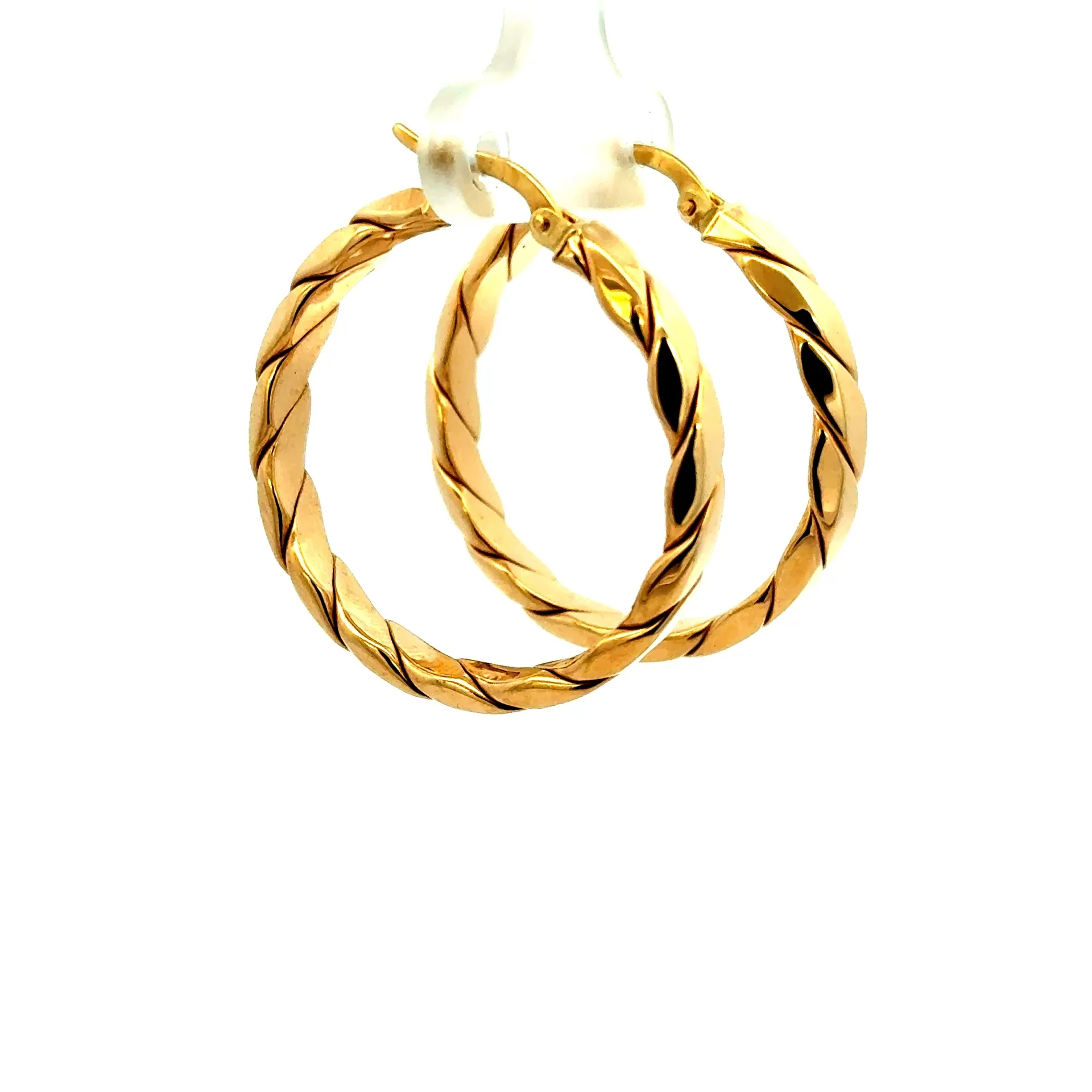 Earrings Twisted Hoops 31 4.5mm 10K - Image 4