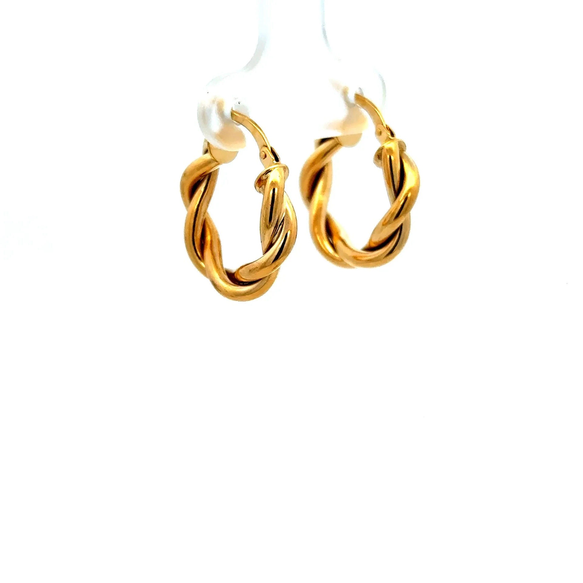 Earrings Twisted Hoops 31 4.5mm 10K - Image 5