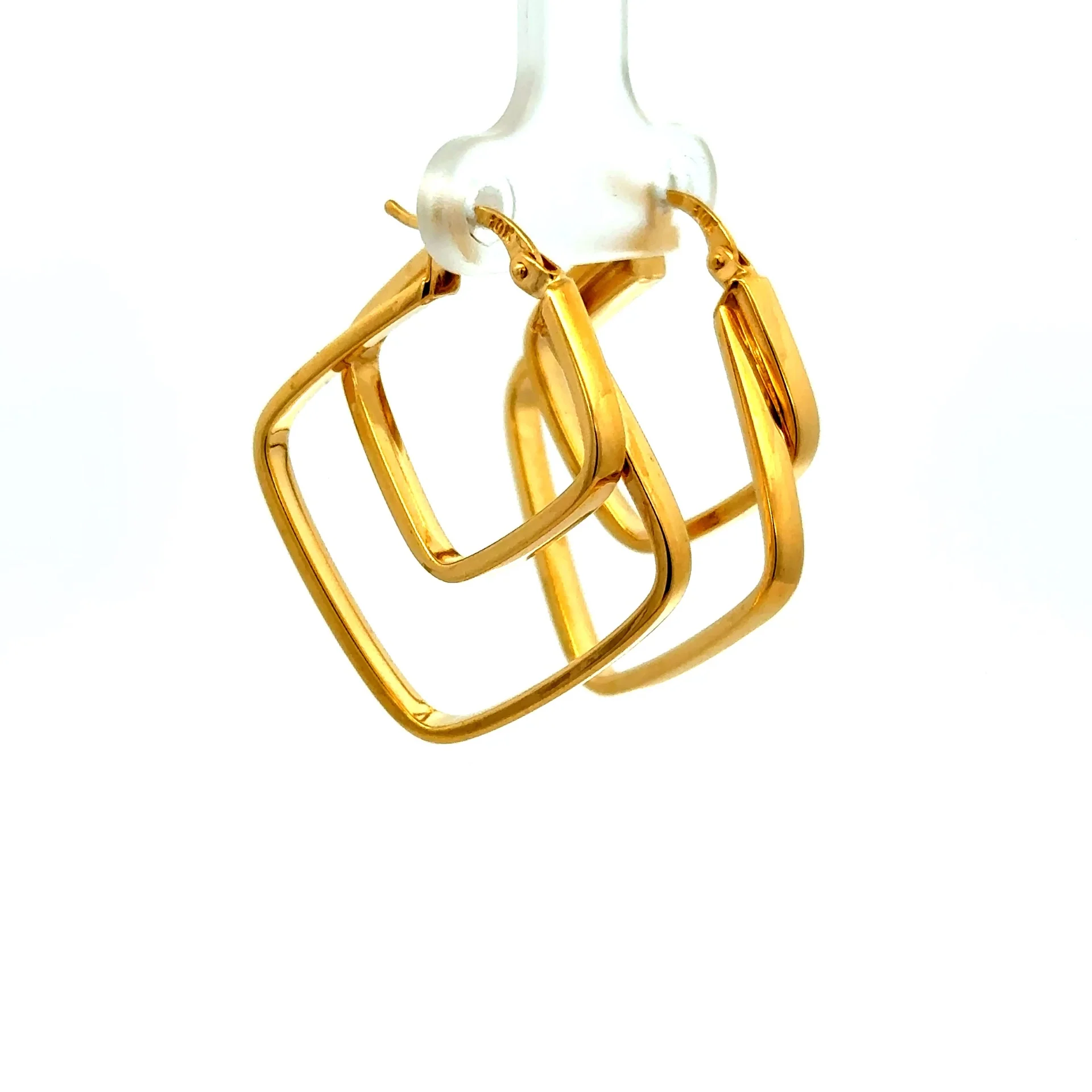 Earrings Twisted Hoops 32 3mm 10K - Image 2