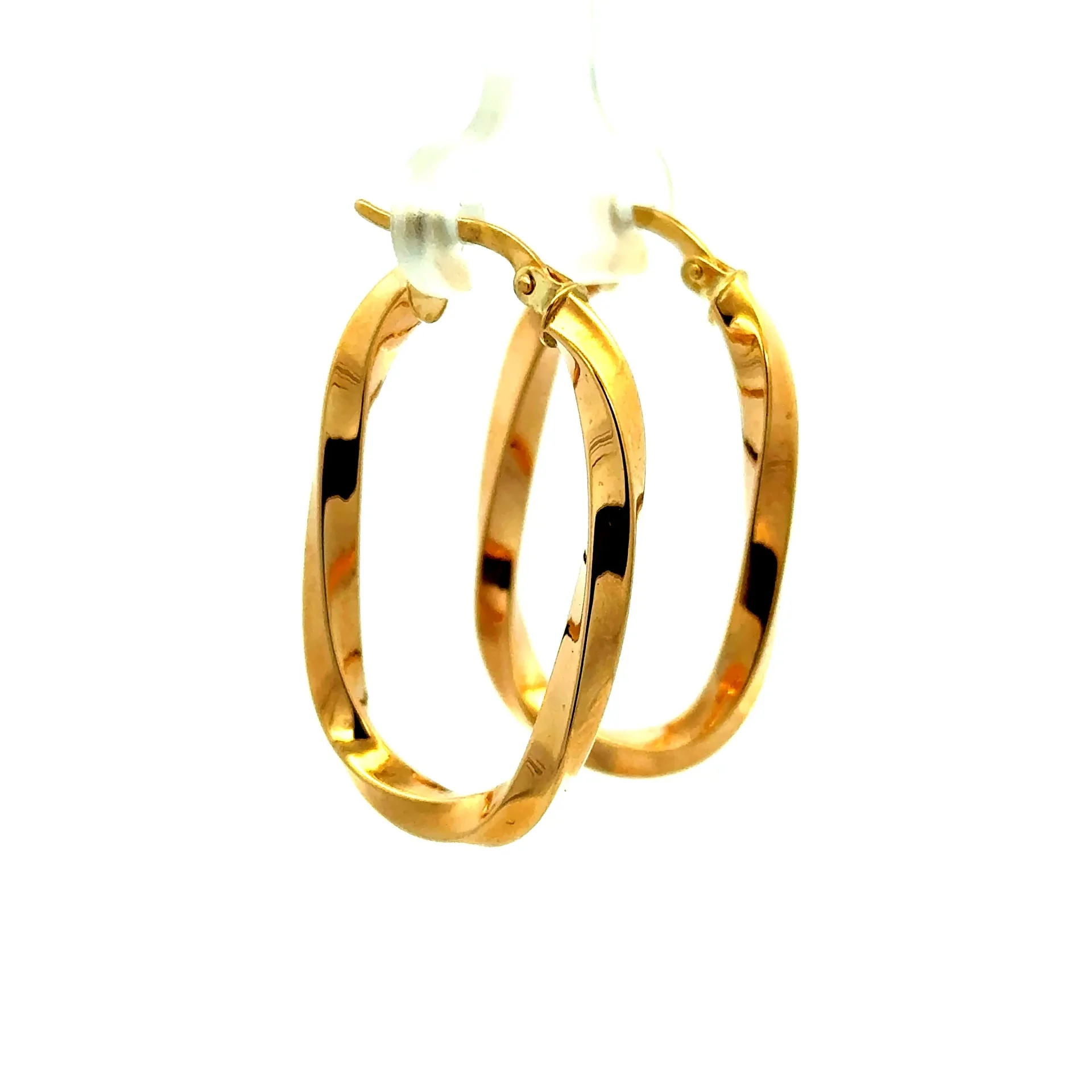 Earrings Twisted Hoops 32.5 3mm 10K - Image 4