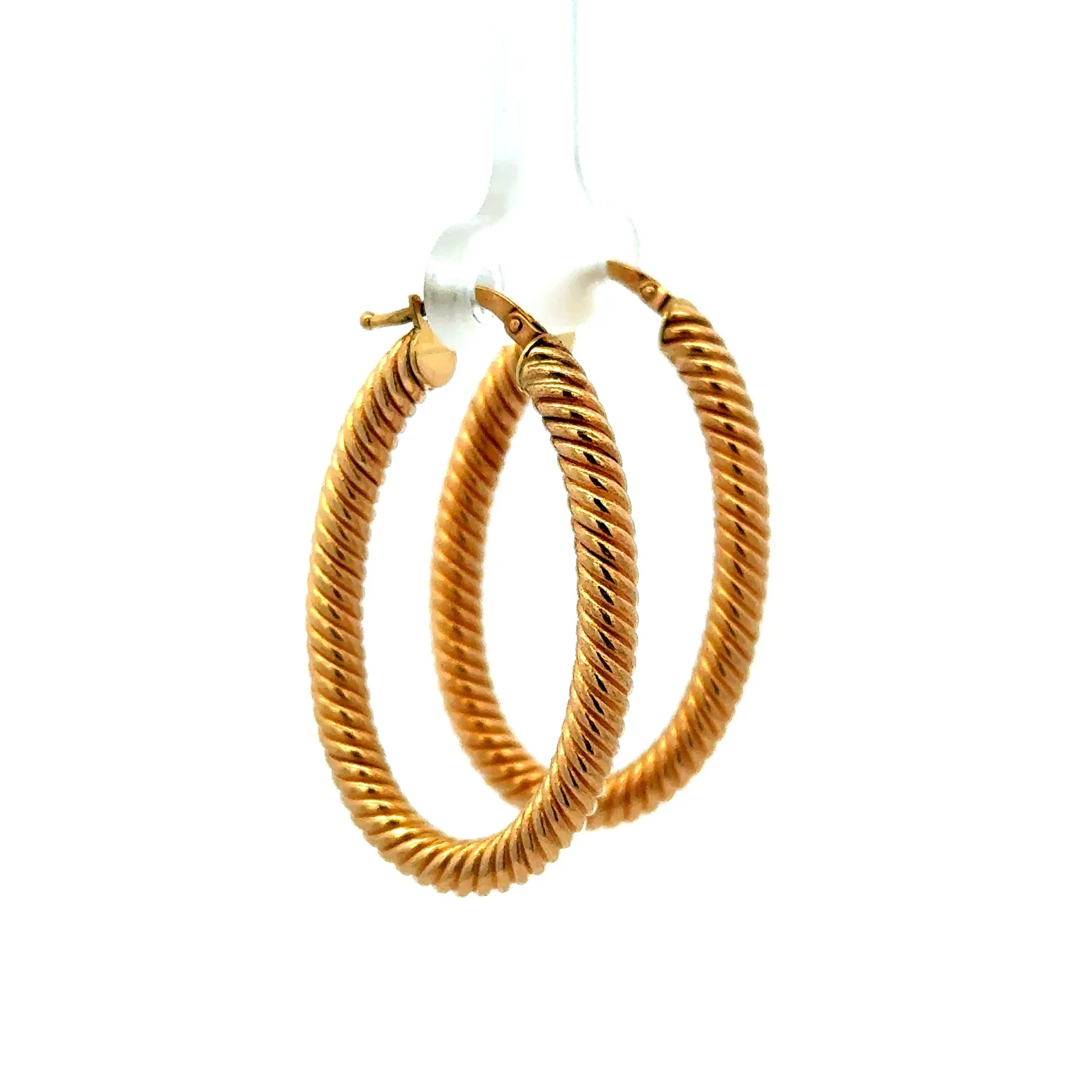 Earrings Twisted Hoops 38 4mm 10K - Image 3