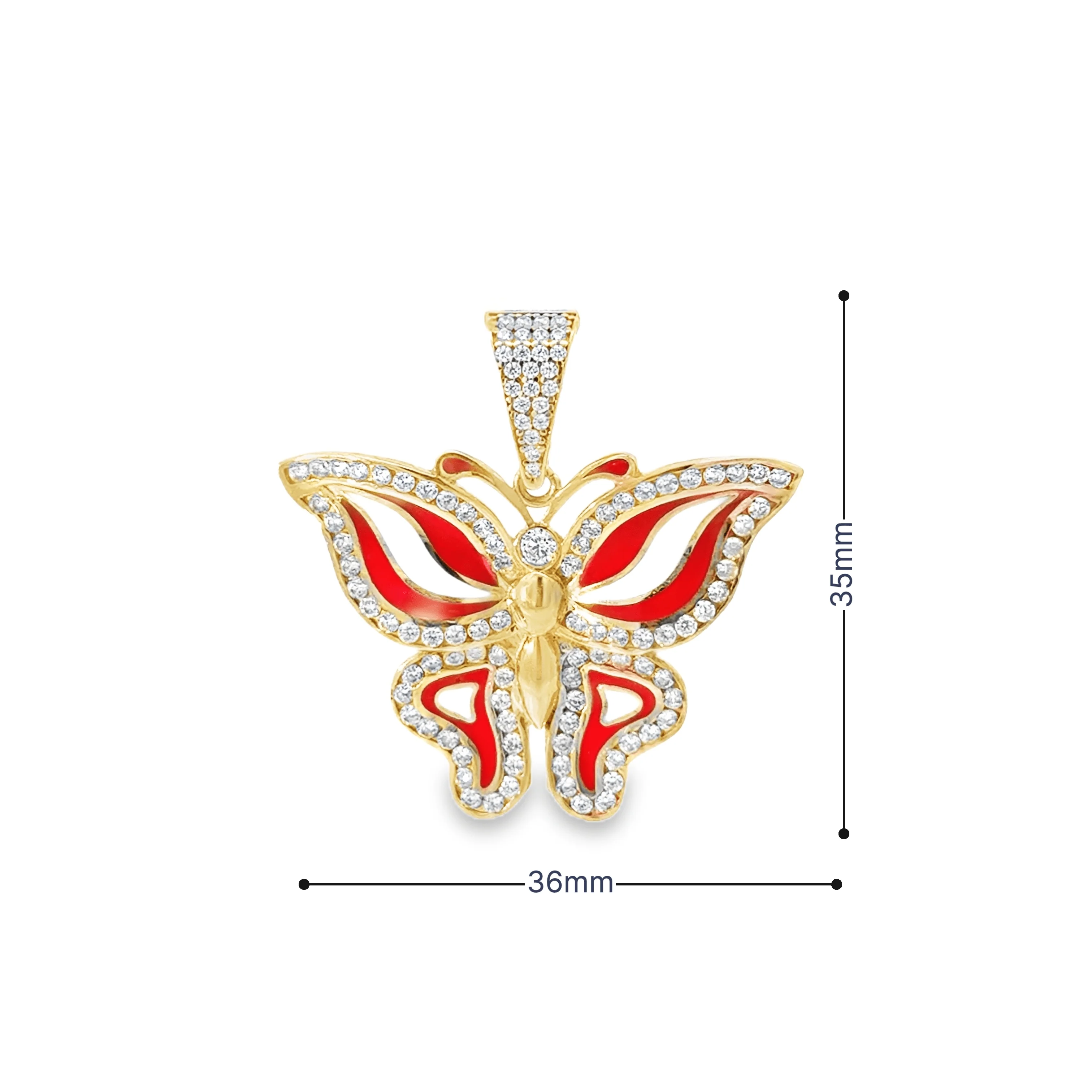 Elegant Butterfly Pendant 10k