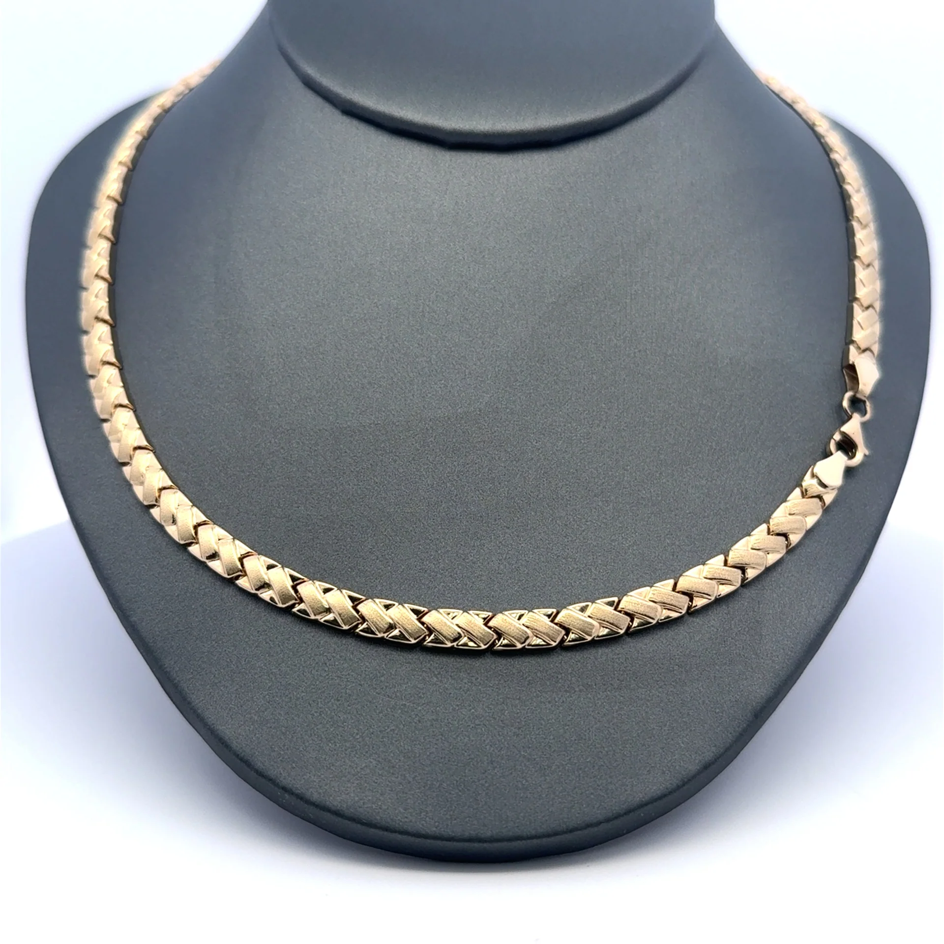 Necklaces Crossed Stampato 5mm 18" 10K