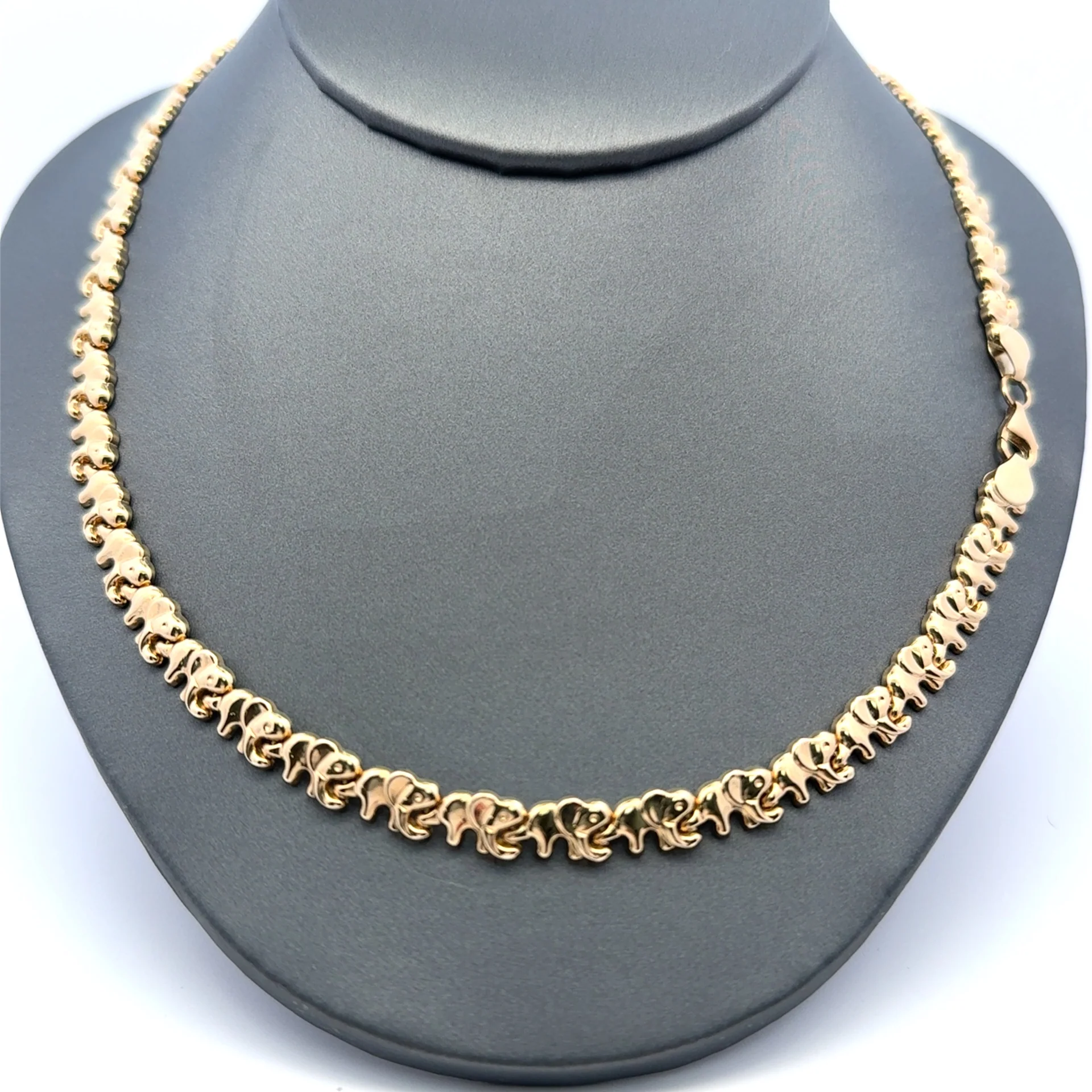 Necklaces Elephant Link with Lobster Lock 6.5mm 18" 10K - Image 4