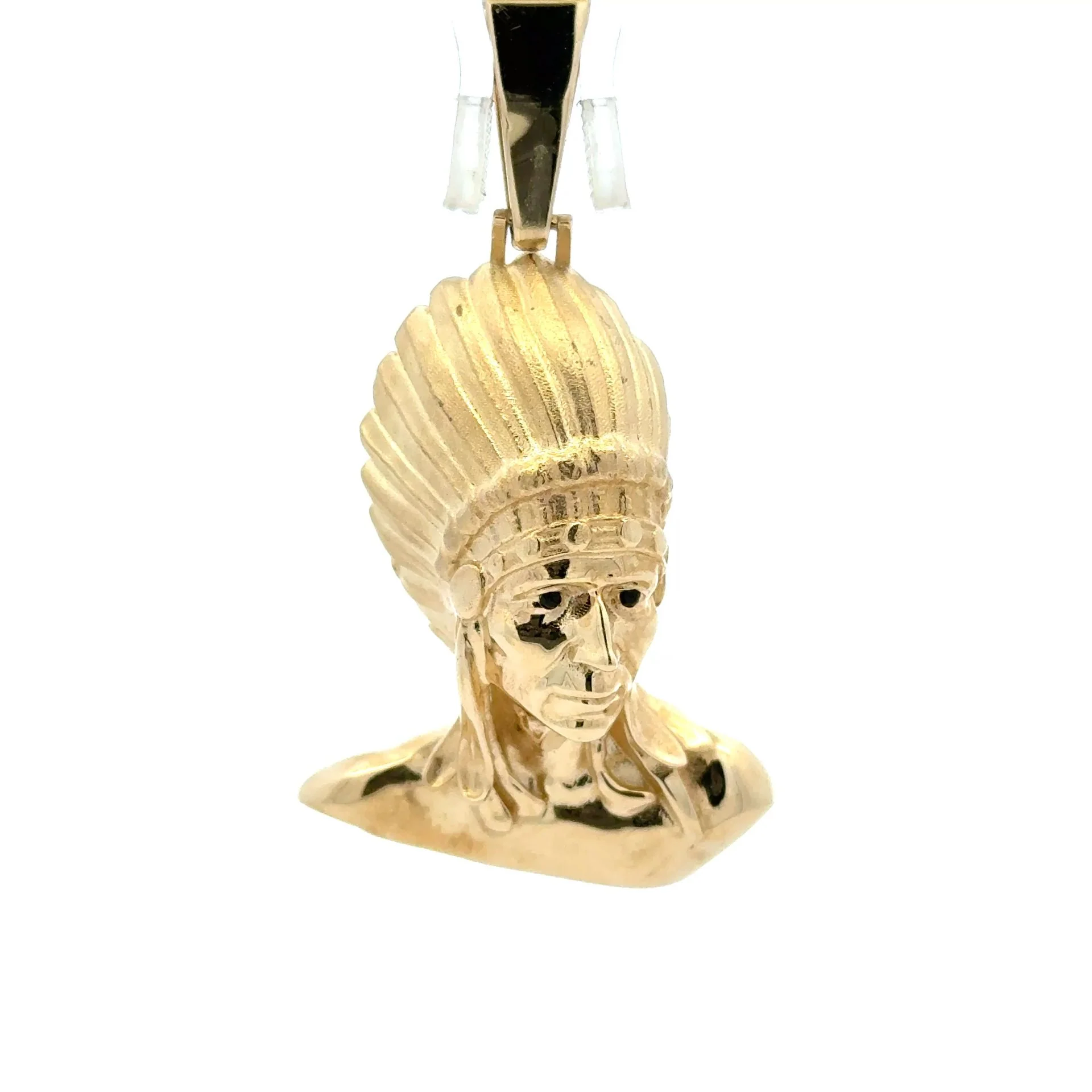Pendant Black-Eyed Native American Bust 55 10K - Image 3
