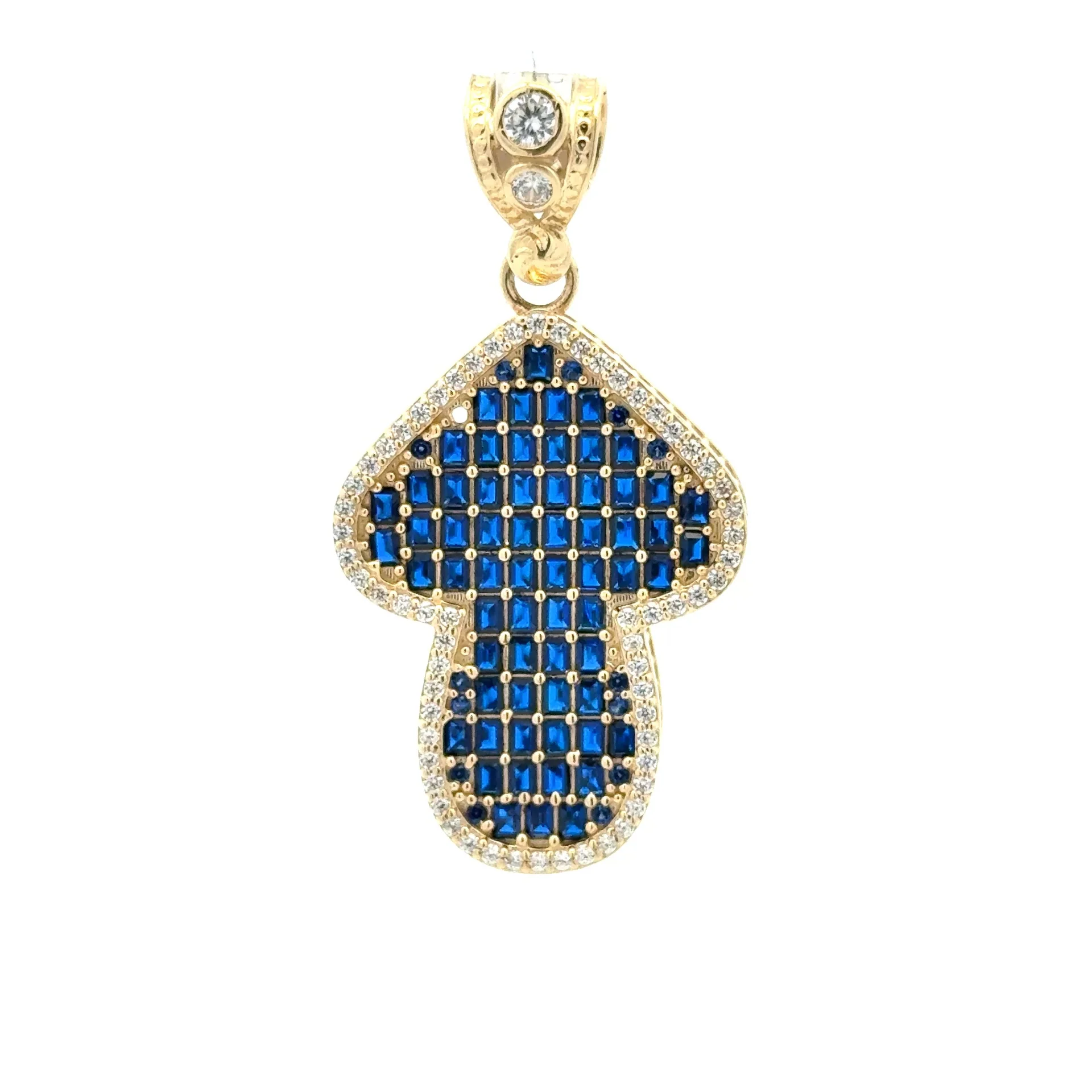 Pendant CZ-Iced Big Pink Flex Arrow 42 10K - Image 2