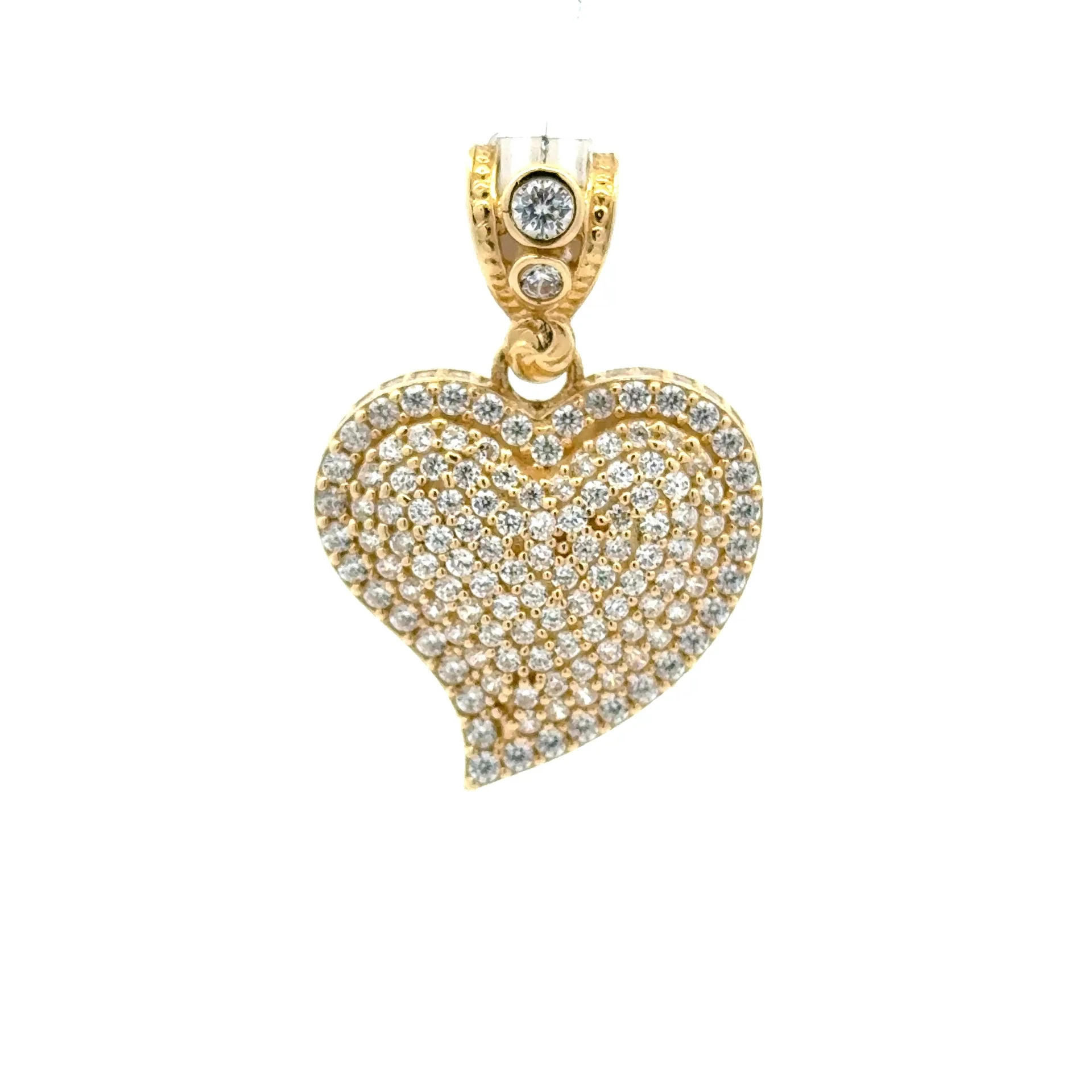 Pendant CZ-Iced Big Trefoil Cross 49 10K - Image 2