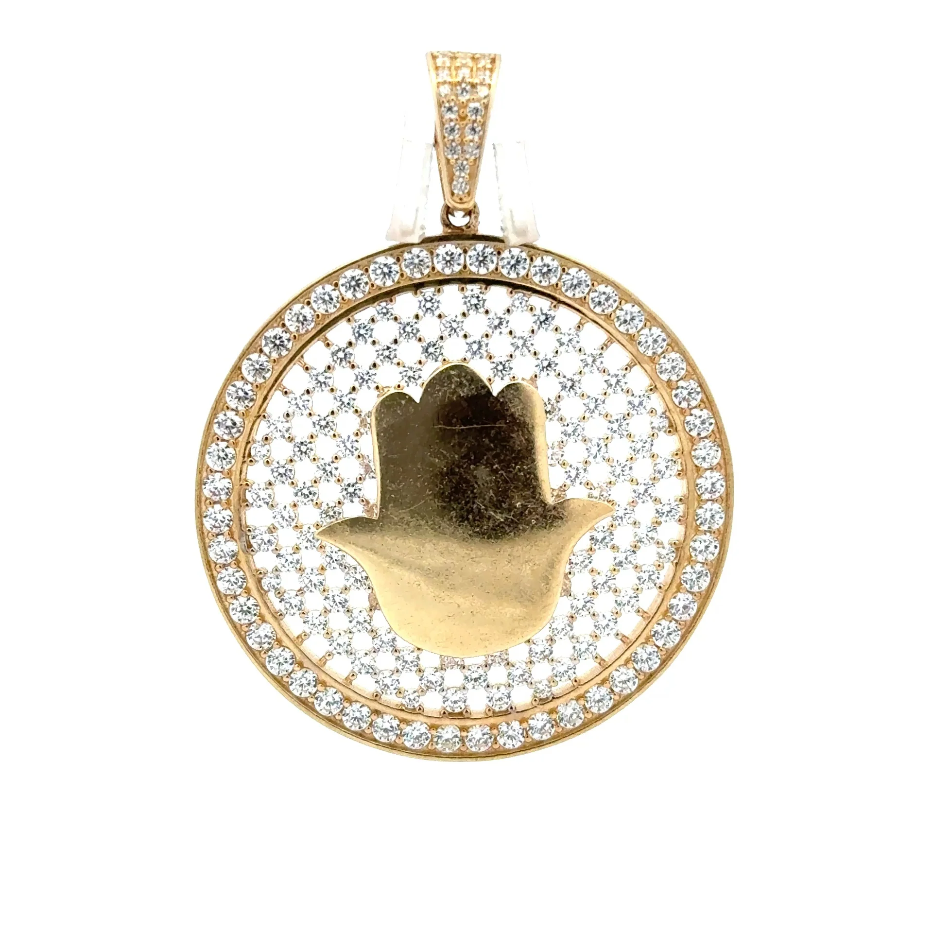 Pendant CZ-Iced Dog Tag 39 10K - Image 2
