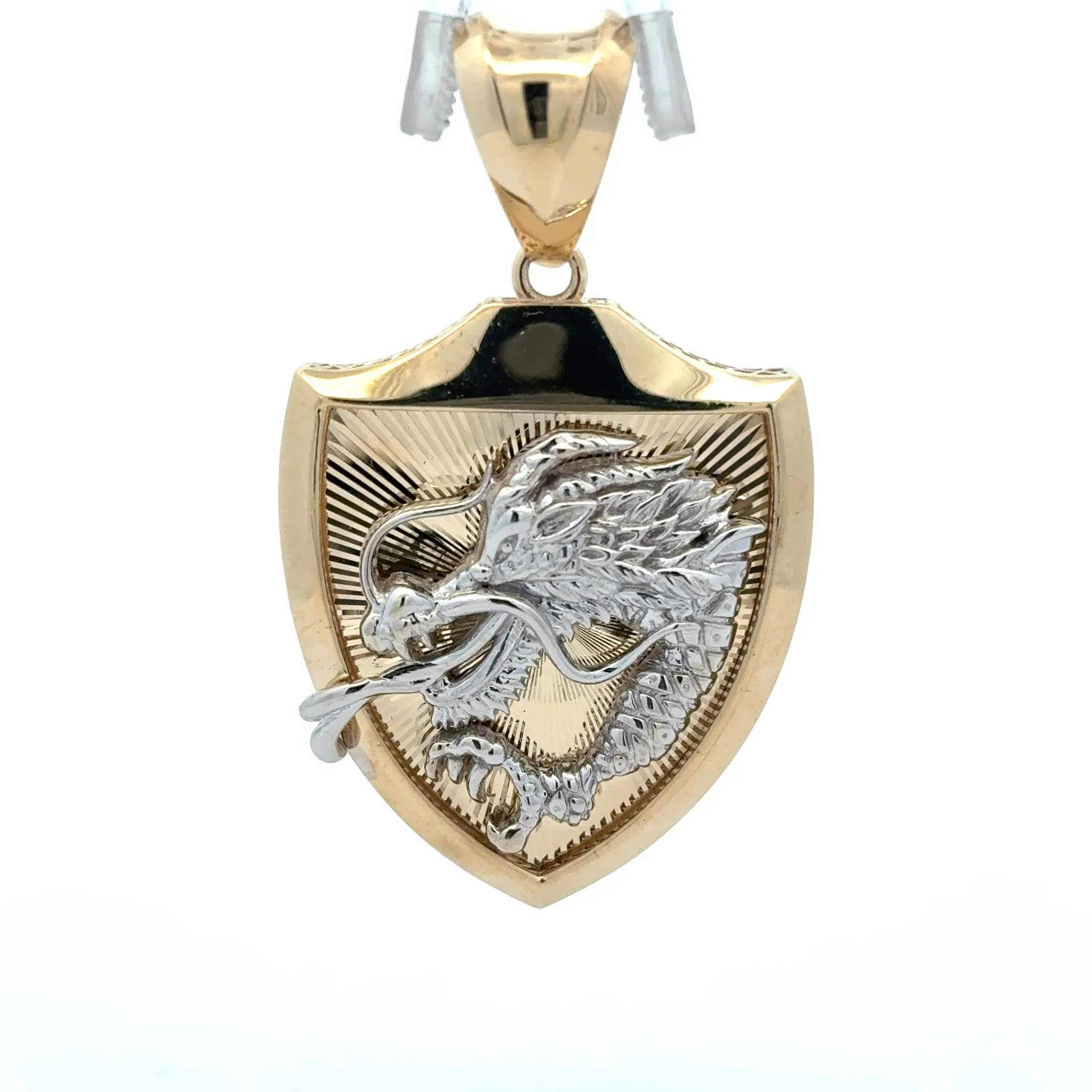 Pendant Dragon on Shield Two-Tone 59 10K - Image 4