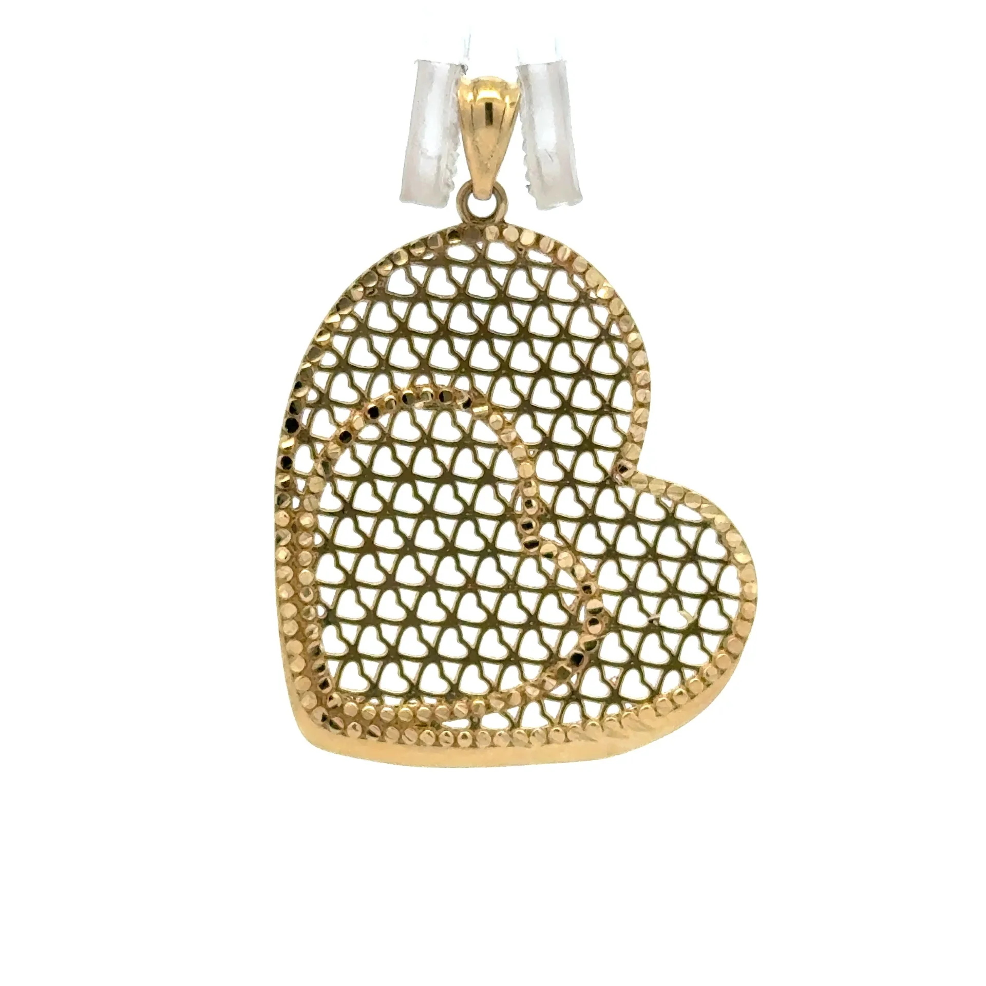 Pendant Filigree Heart-in-Heart Medallion 33 10K - Image 2
