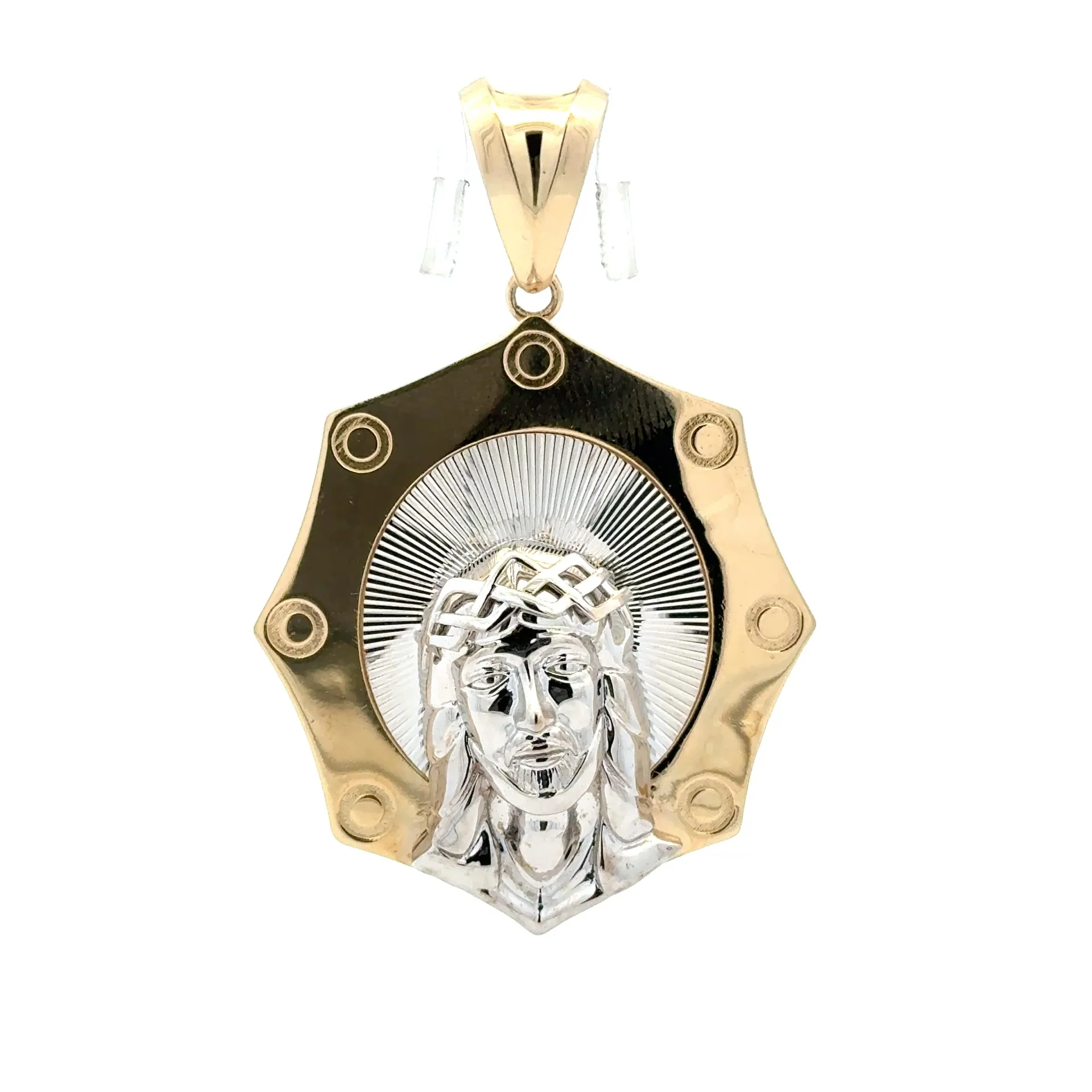 Pendant Halo Jesus Face with Crown of Thorns 59.5 10K - Image 4