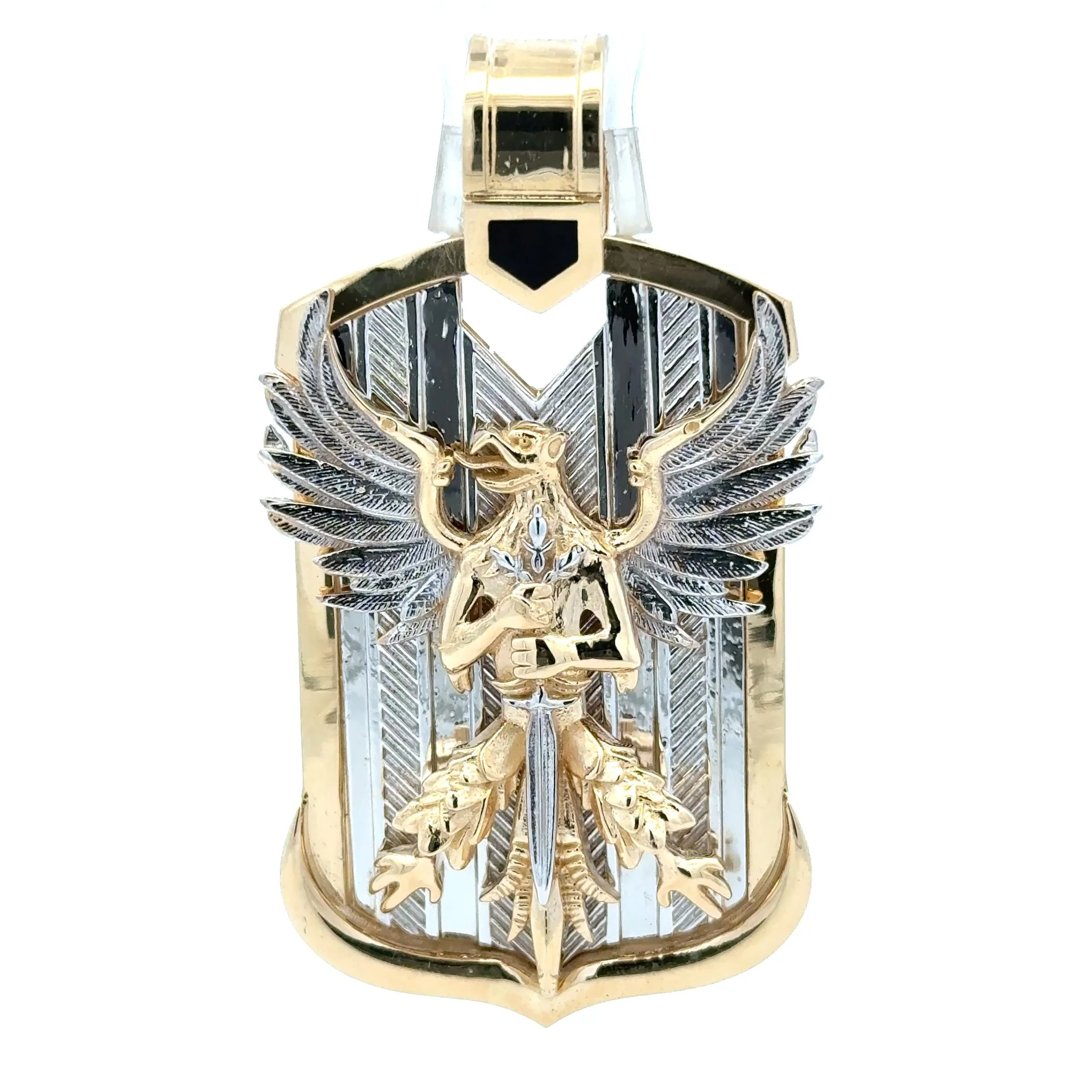 Pendant Masonic Square & Compass with CZ 83 10K - Image 6