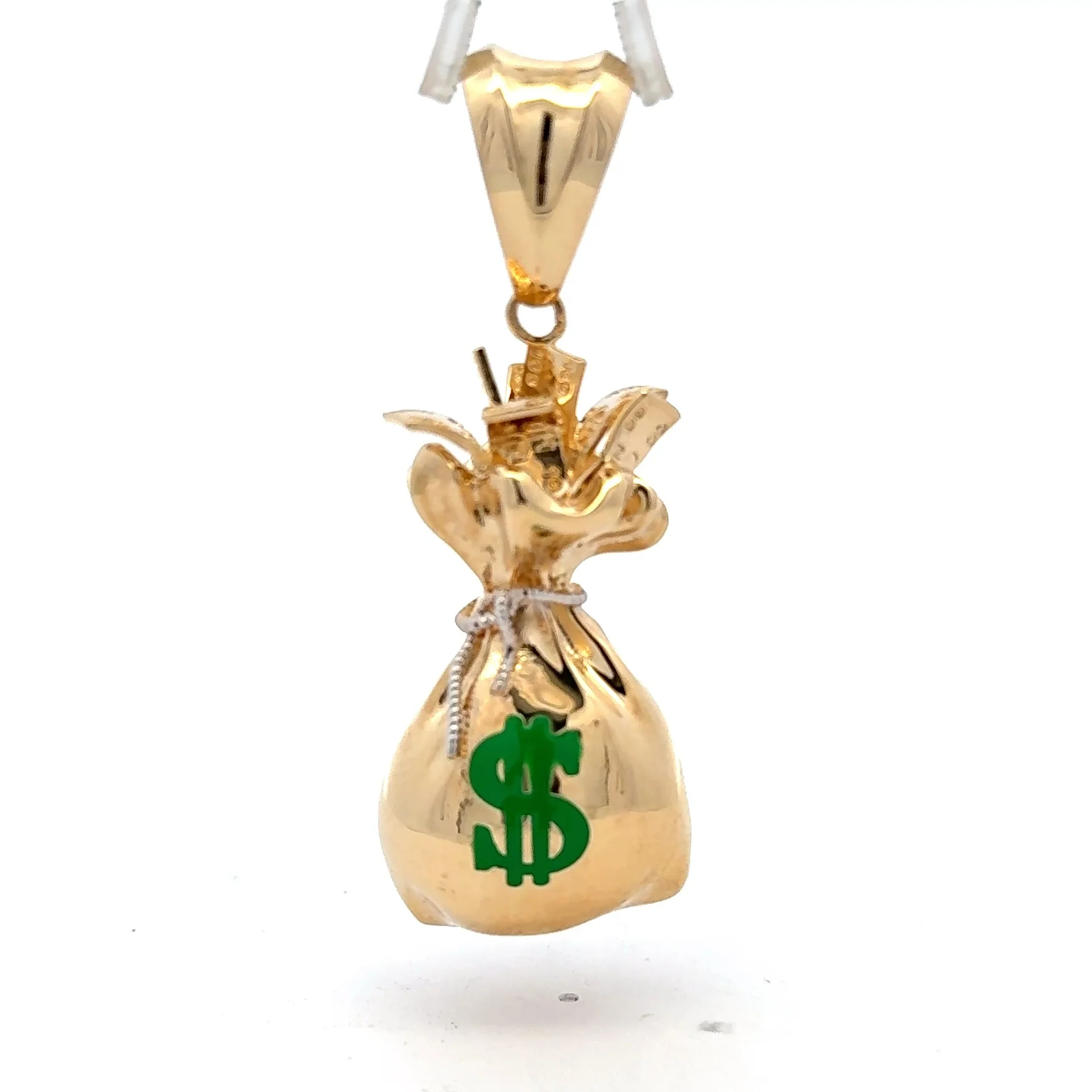 Pendant Money Bag with Green Dollar Sign 60.5 10K - Image 2