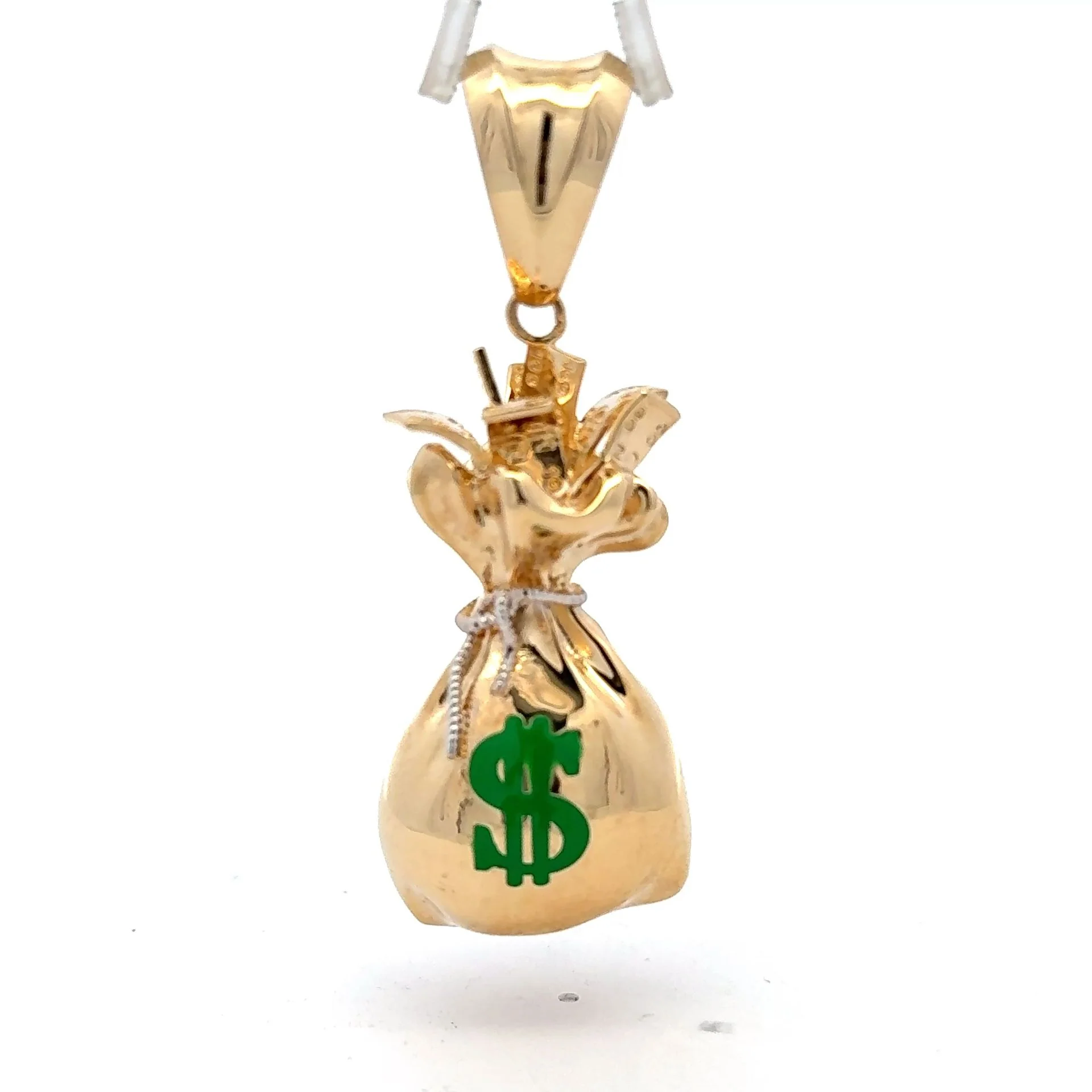 Pendant Money Bag with Green Dollar Sign 60.5 10K - Image 5
