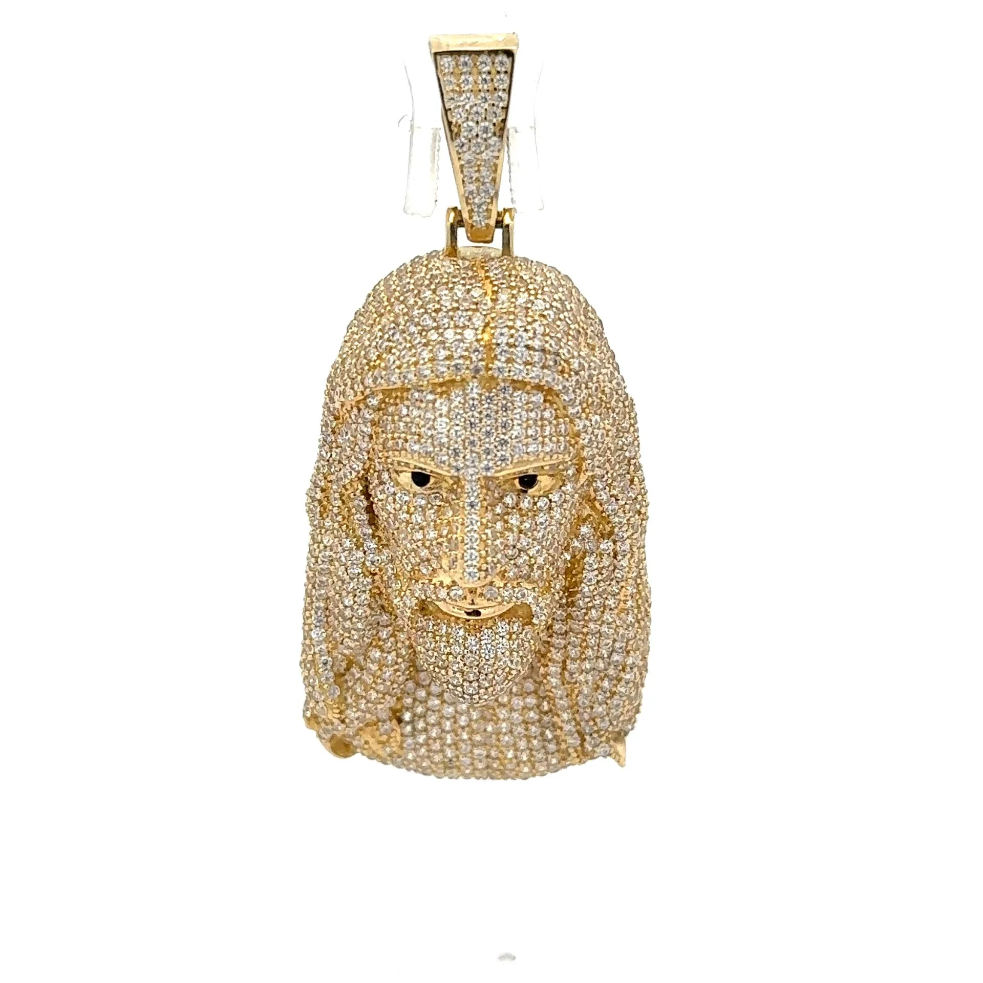 Pendant Pavé Black-Eyed Jesus Face 62 10K - Image 2