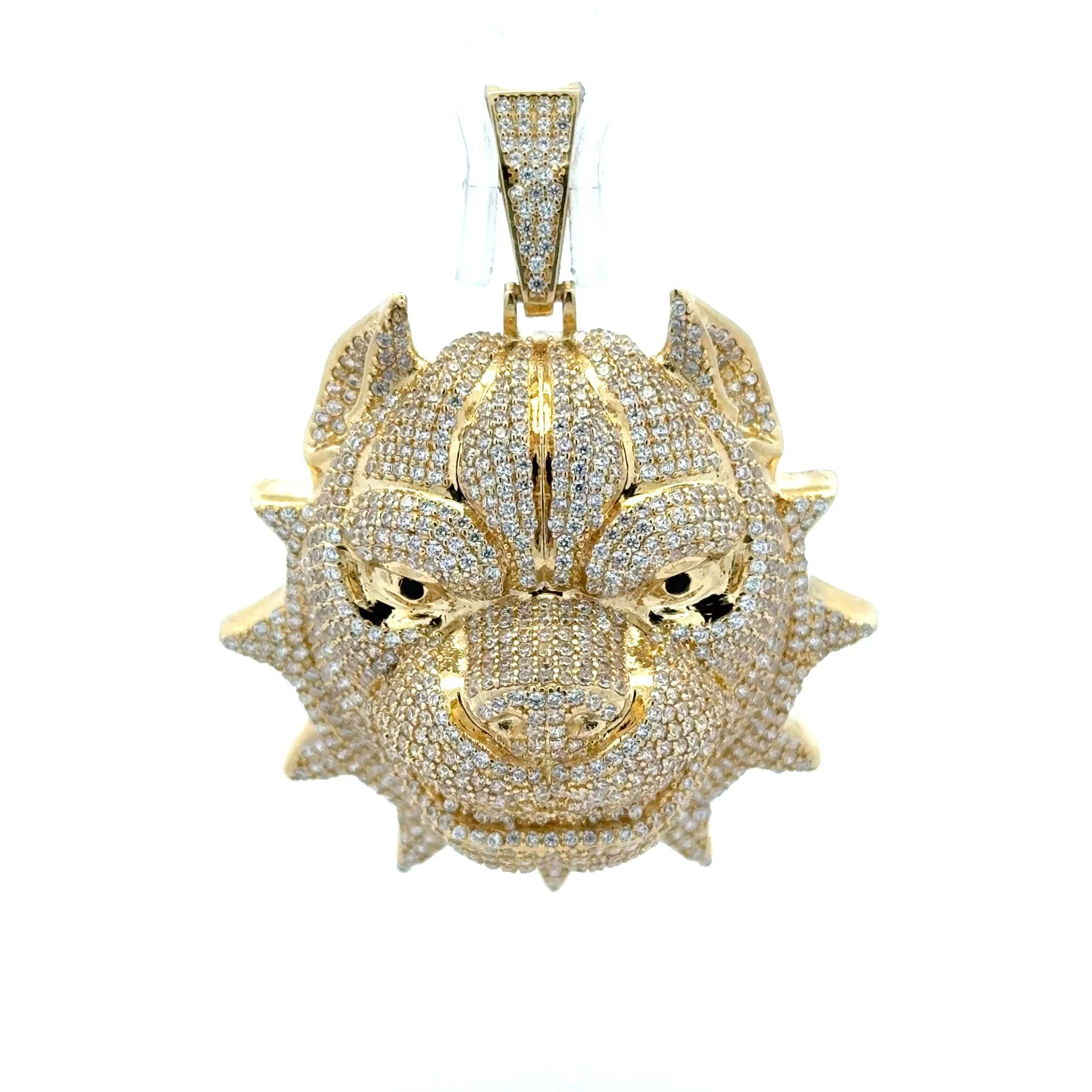 Pendant Pavé Black-Eyed Pit-bull’s Head 59.5 10K - Image 3