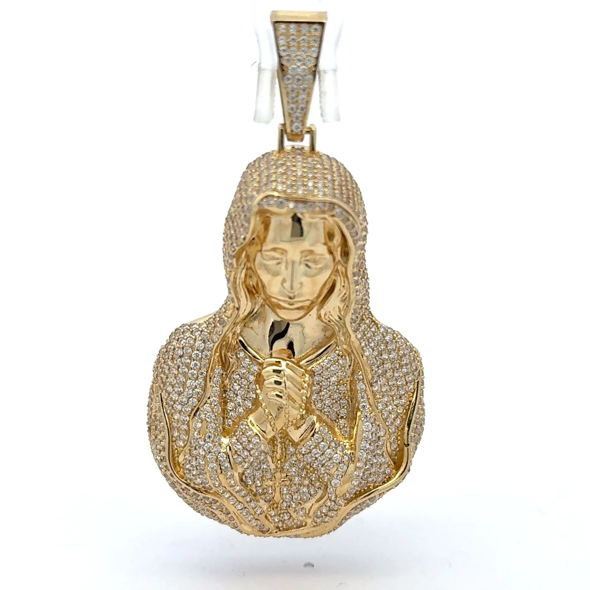 Pendant Pavé Praying Virgin Mary 70.5 10K - Image 3