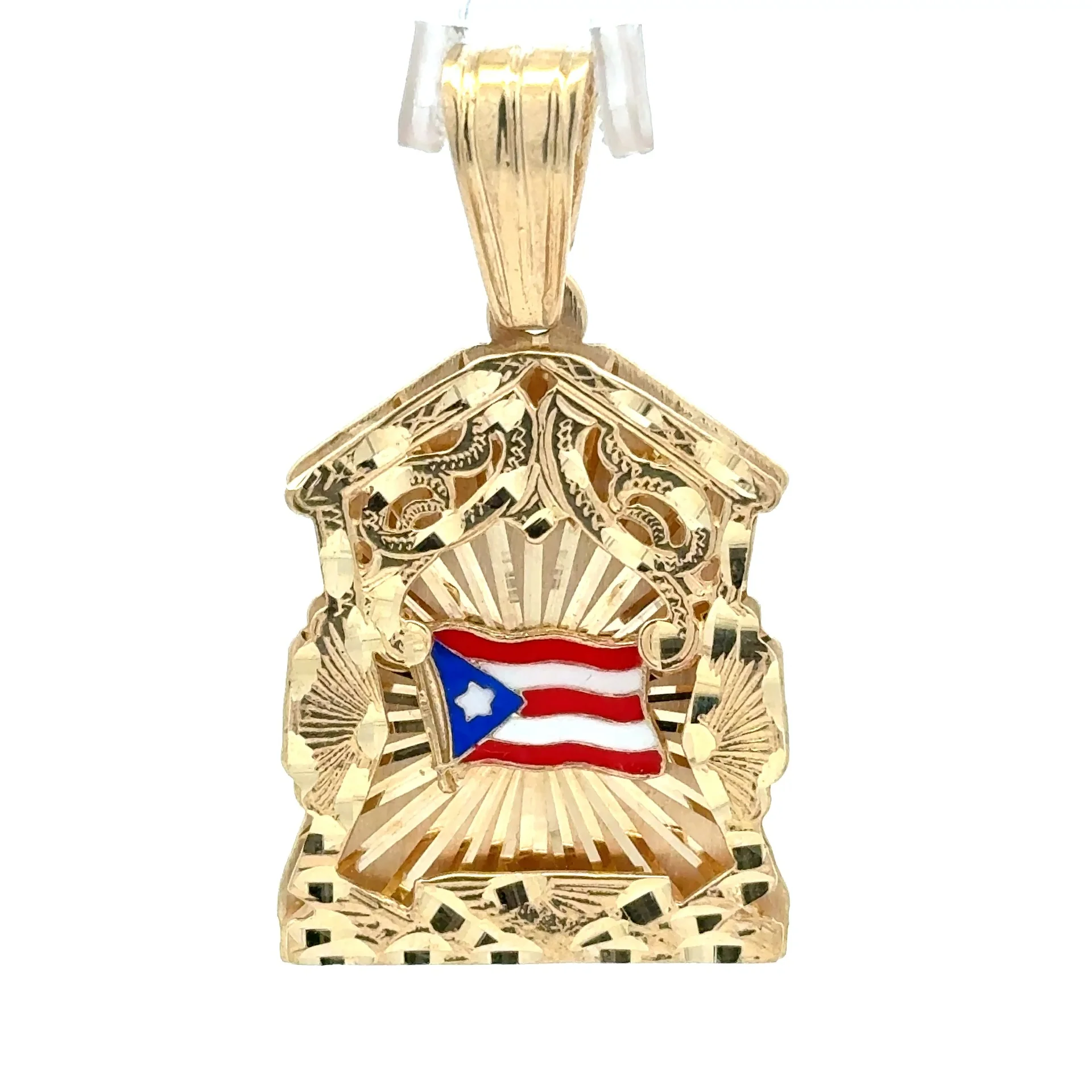 Pendant Puerto Rican Flag 50.5 10K