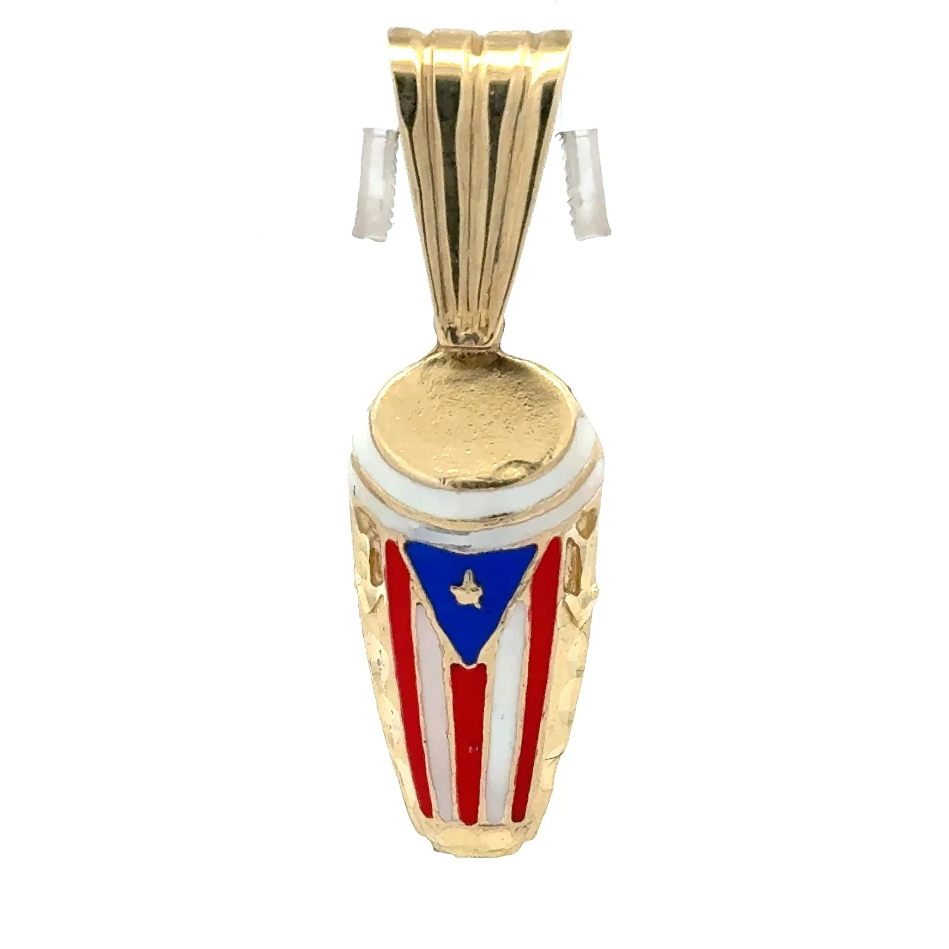 Pendant Puerto Rican Flag 52.5 10K