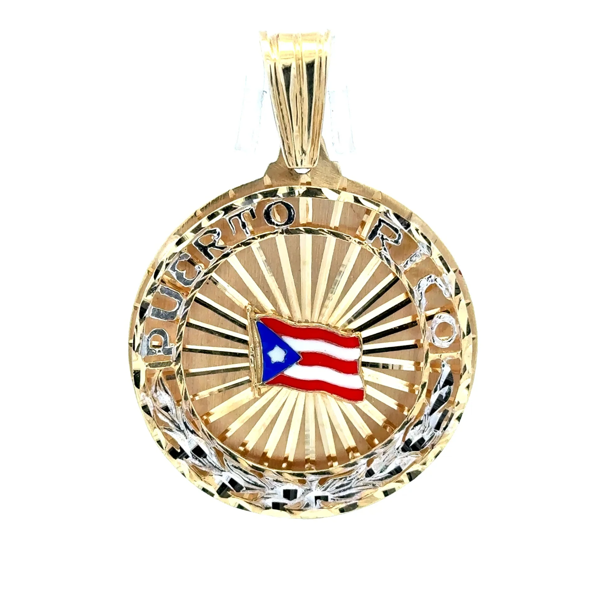 Pendant Puerto Rican Flag 53.5 10K