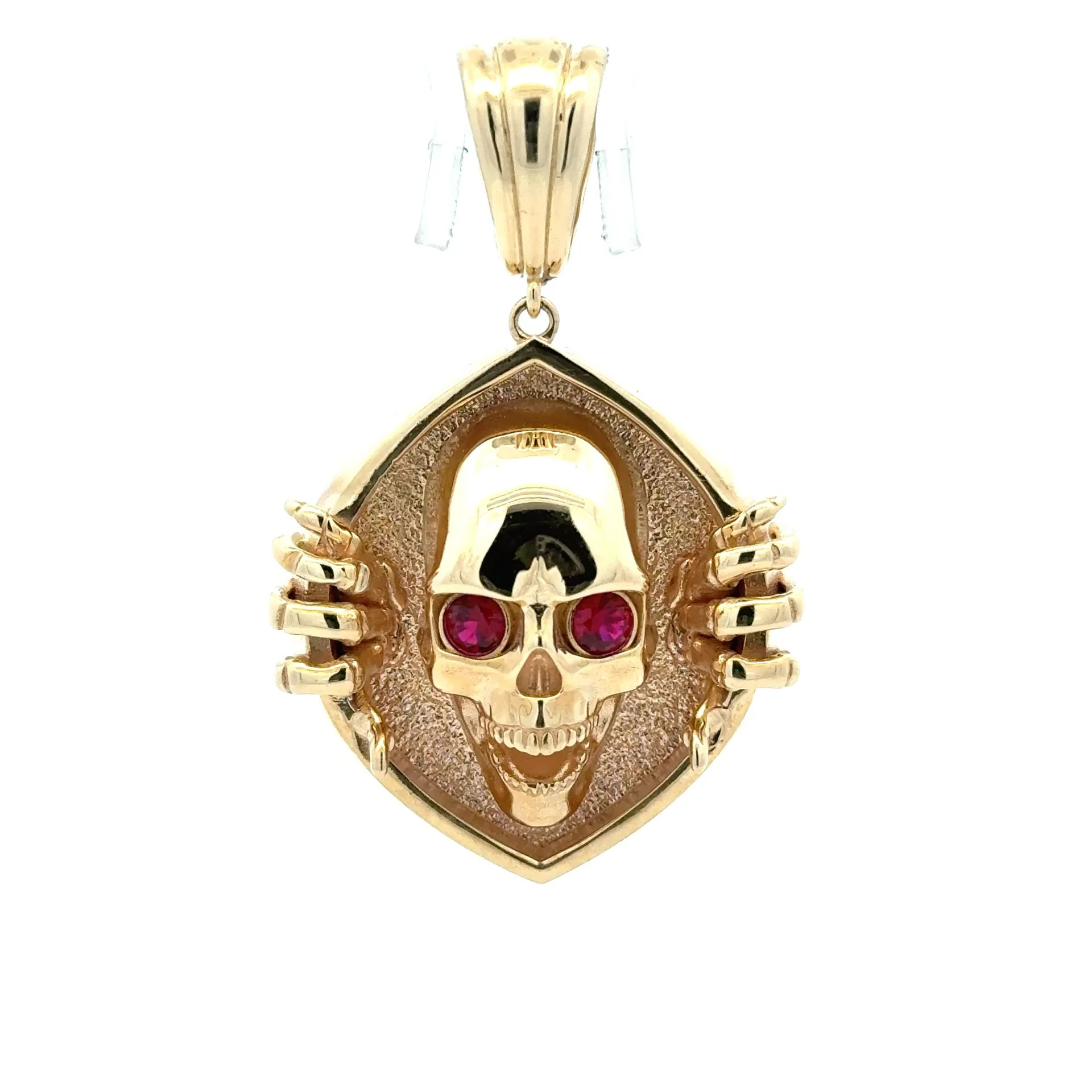Pendant Red-Eyed Skull Grip Shield 56.5 10K - Image 5