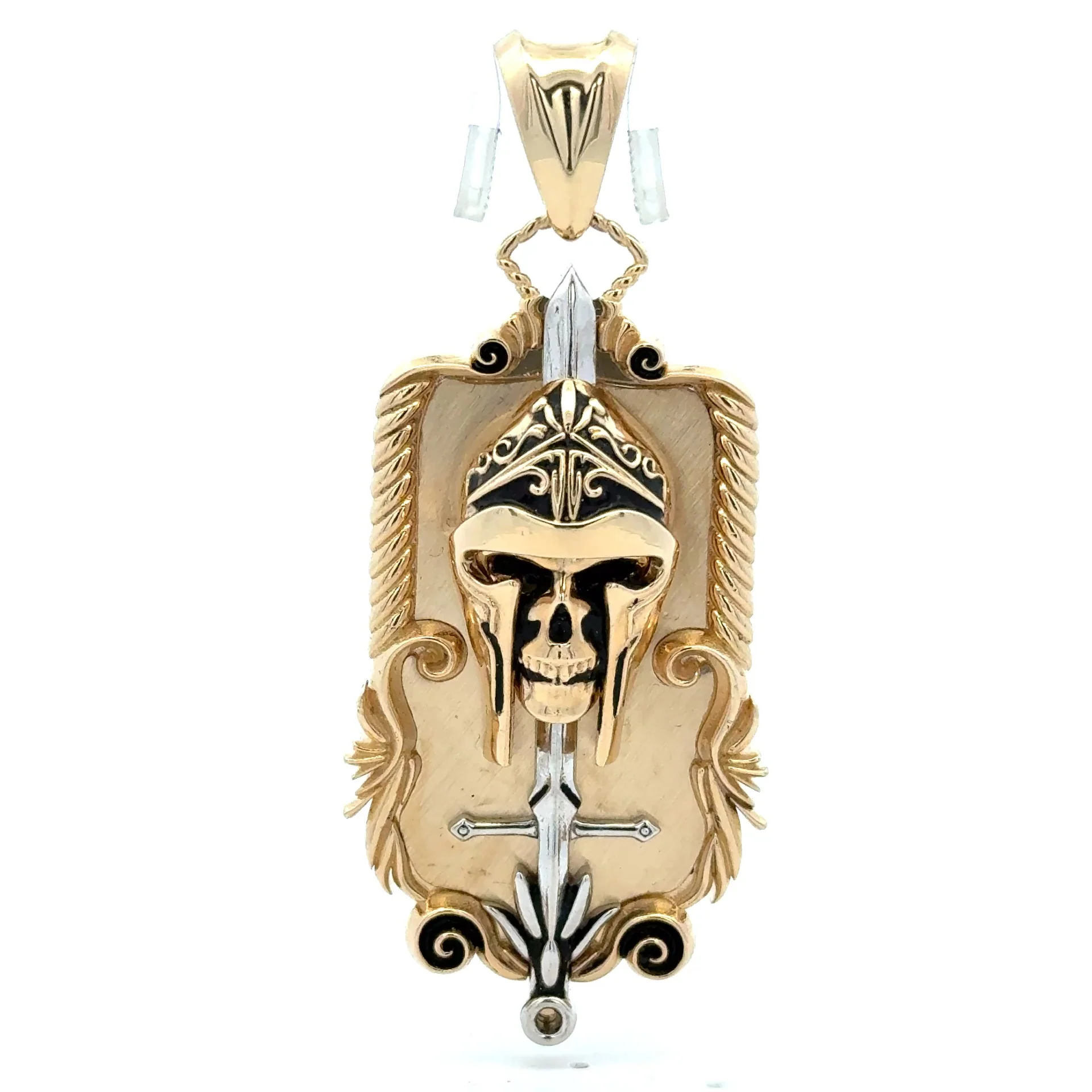 Pendant Templar Skull & Sword Shield 57.5 10K - Image 4