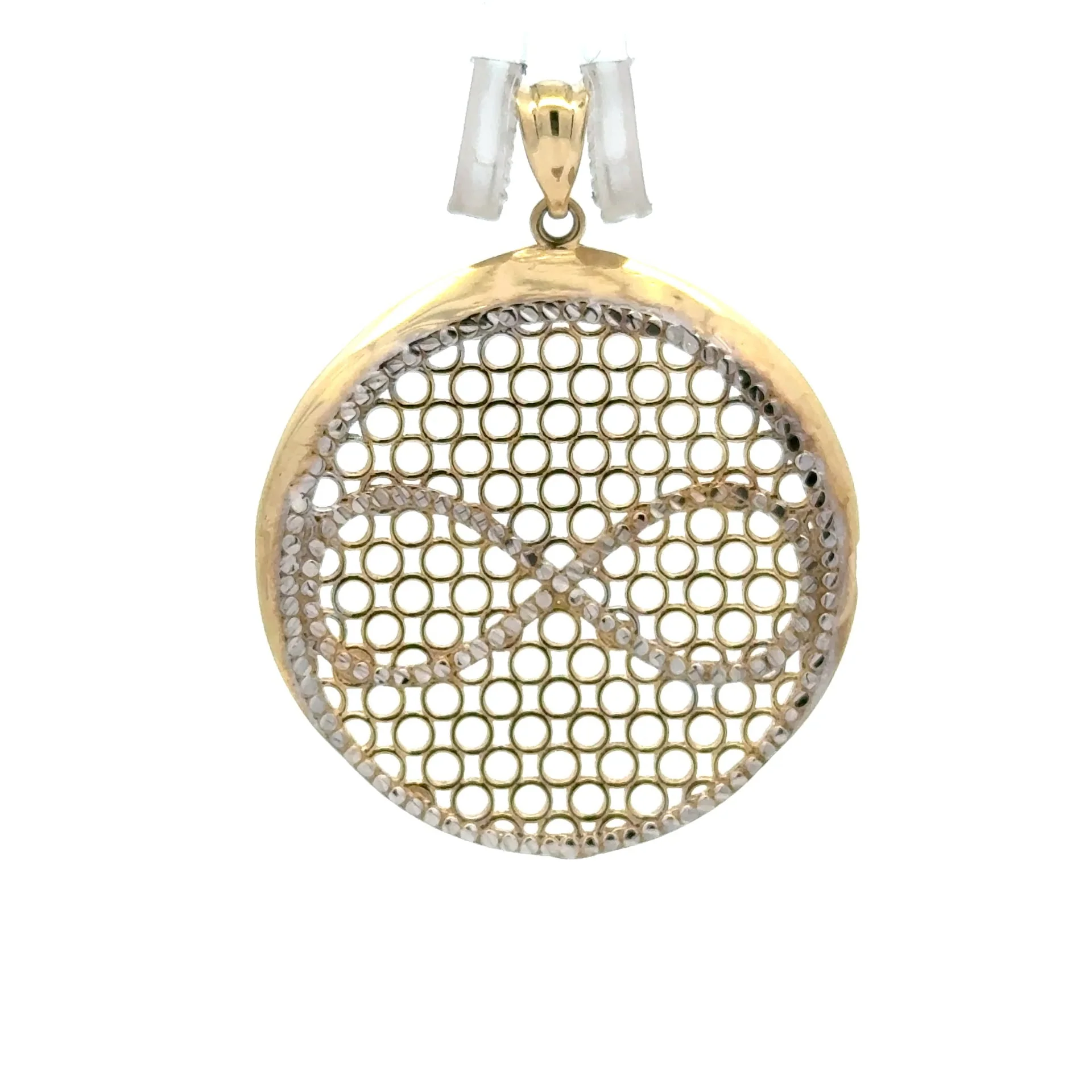 Pendant Two-Tone Filigree ‘Eight’ Medallion 34 10K