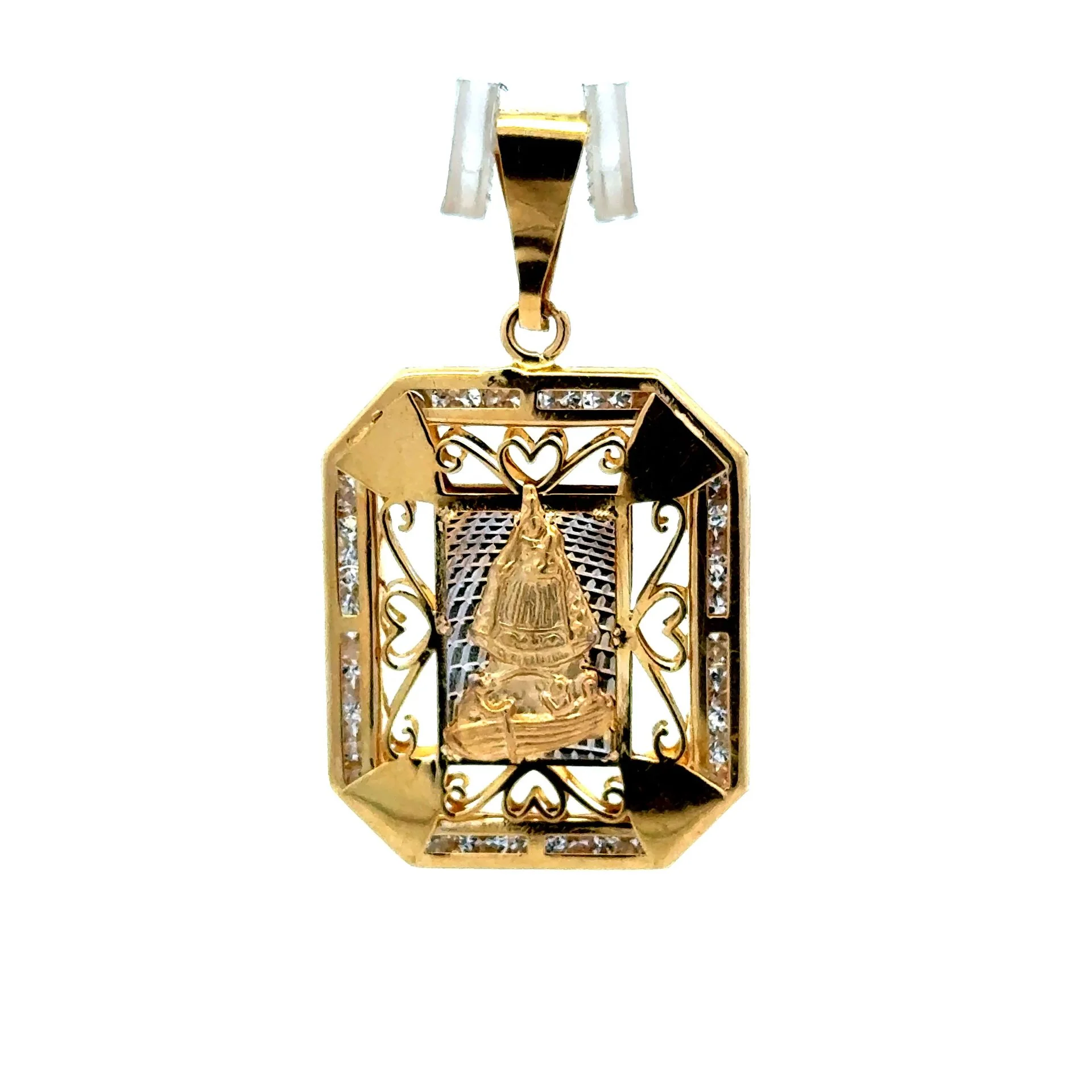 Pendant ‘Virgen de la Caridad del Cobre’ 38 10K - Image 3