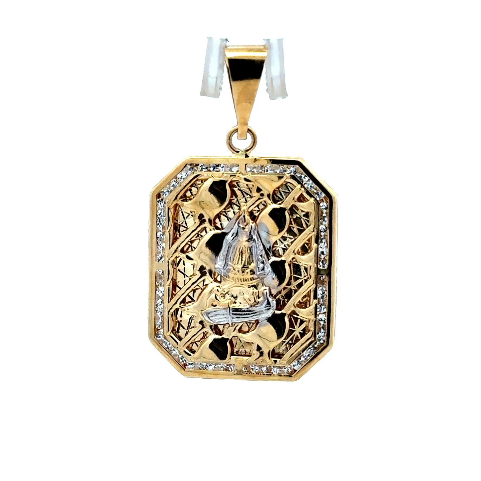Pendant ‘Virgen de la Caridad del Cobre’ 38.5 10K - Image 3