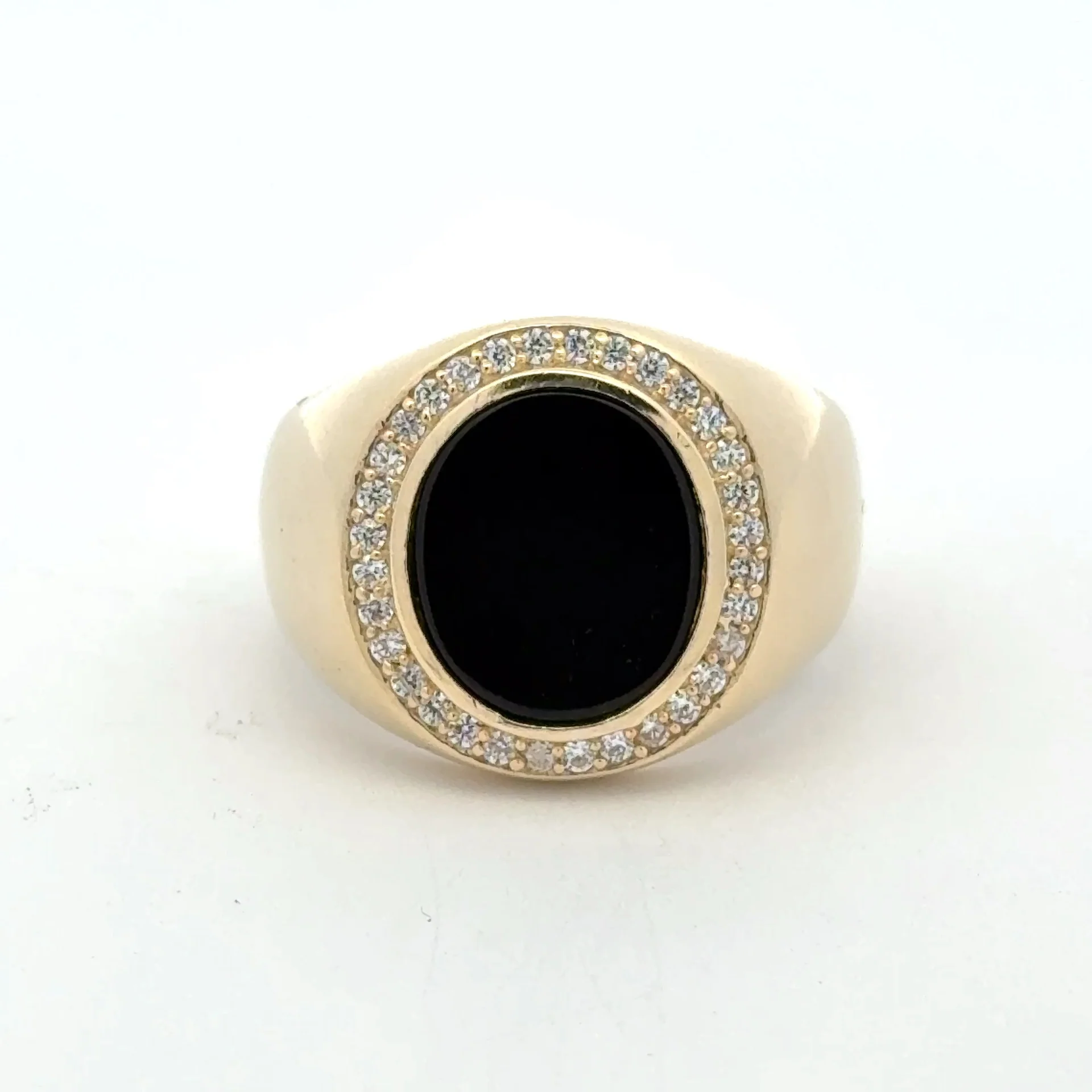 Ring Eagle on Onyx & CZ 11 5mm 10K - Image 5