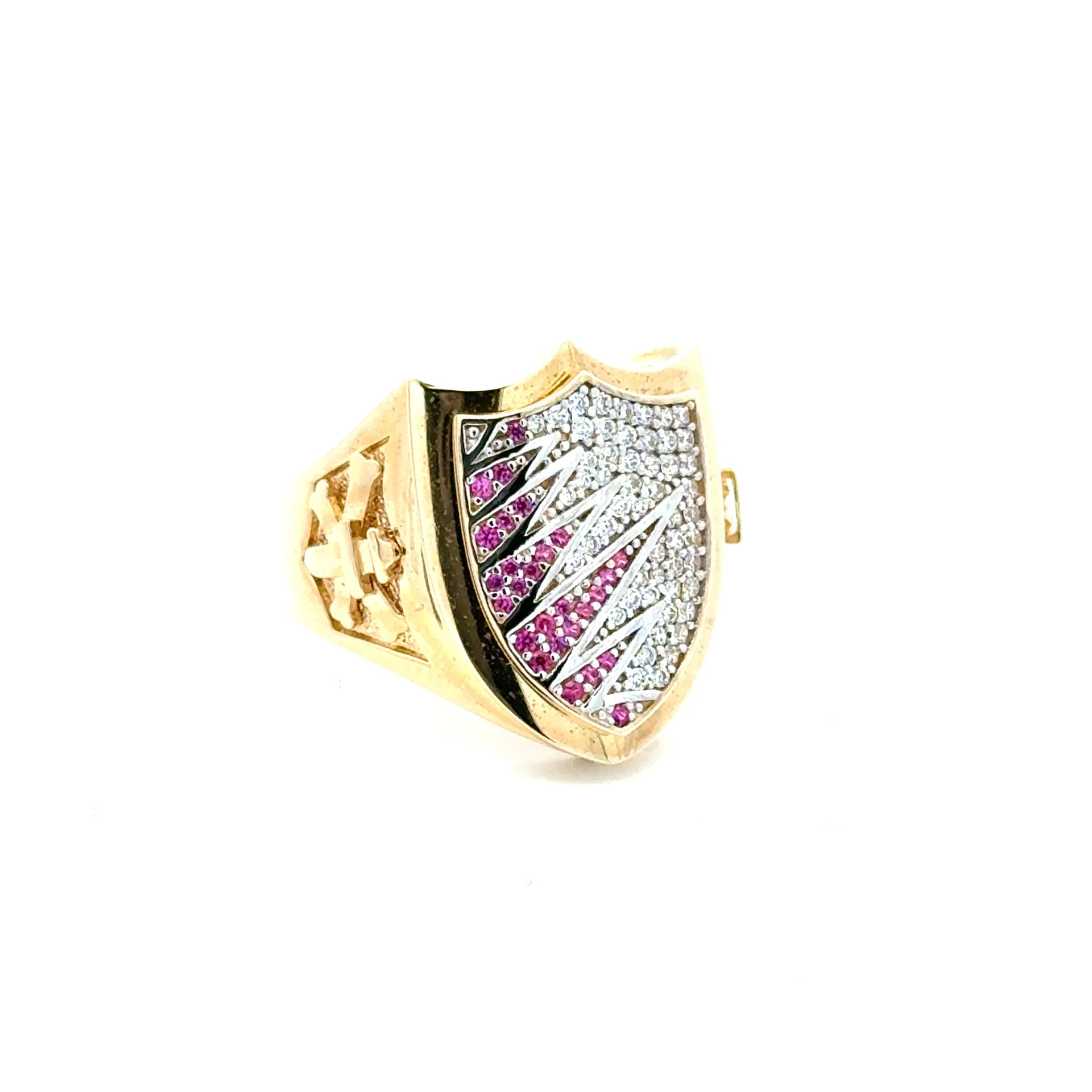 Ring Rose&White Lightning Shield 12 6.5mm 10K - Image 4