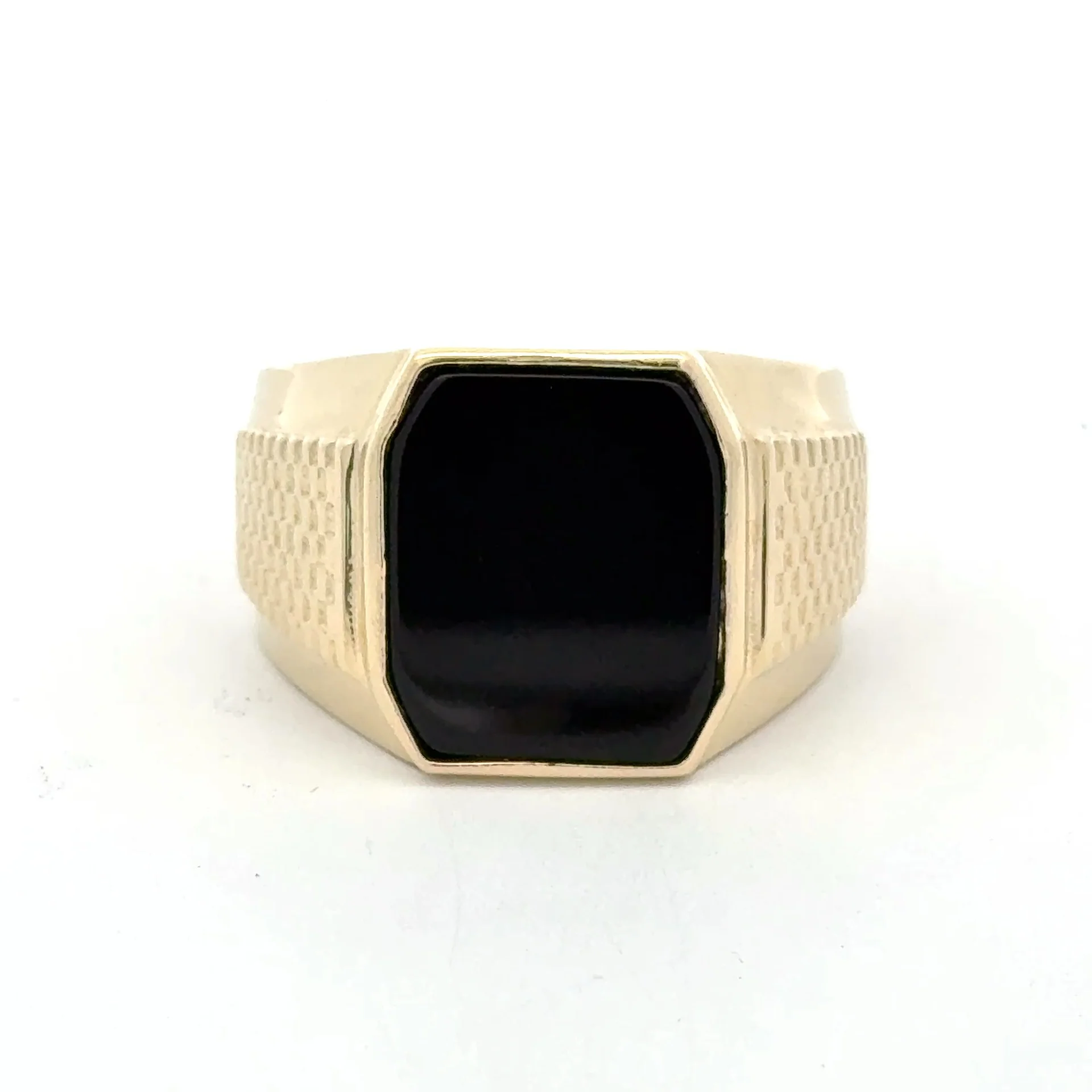 Ring Wide Jubilee and Onyx 10.5 5.5mm 10K - Image 5
