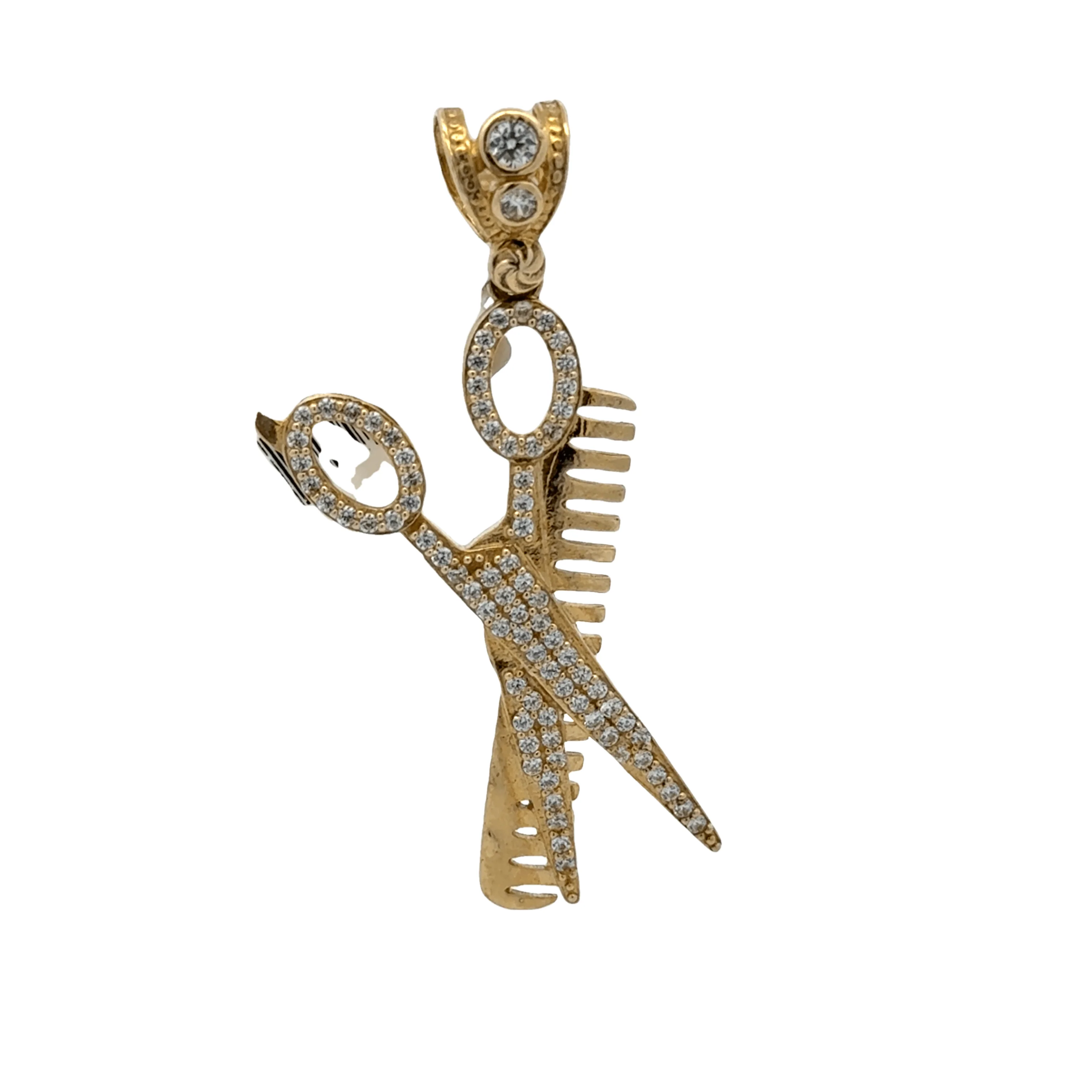 Stylish Hairdresser Pendant 10k
